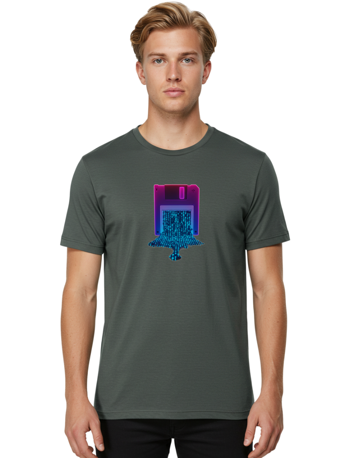 Floppy-Disk-3 Men'S Graphic Tee, 100% Cotton, Comfortable Casual Summer Wear, Machine Washable, Vintage Camera, Old Camera, Antique Camera, Black Camera, Classic Photography, Photography Equipment, Nostalgic Device, Film Camera, Camera Art Bao418