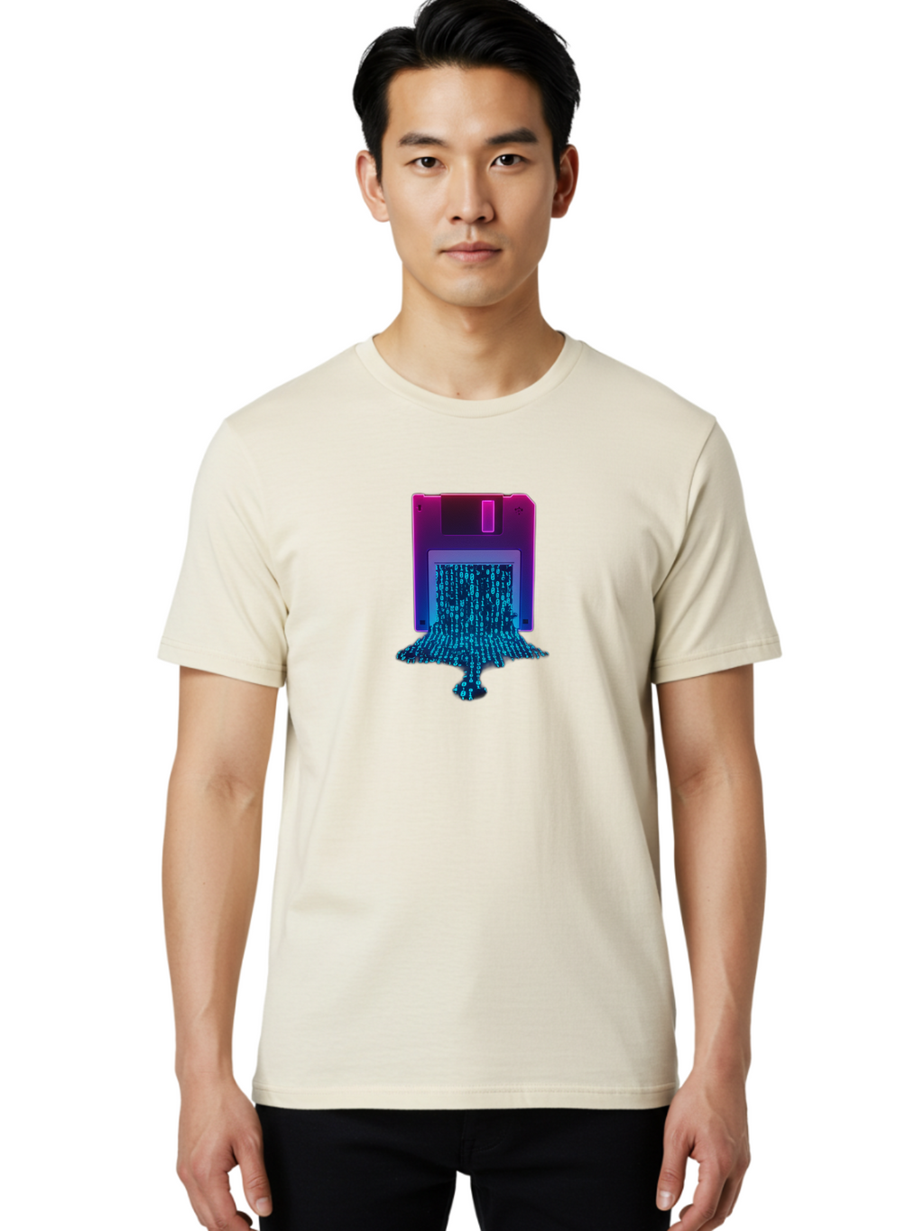 Floppy-Disk-3 Men'S Graphic Tee, 100% Cotton, Comfortable Casual Summer Wear, Machine Washable, Vintage Camera, Old Camera, Antique Camera, Black Camera, Classic Photography, Photography Equipment, Nostalgic Device, Film Camera, Camera Art Bao418
