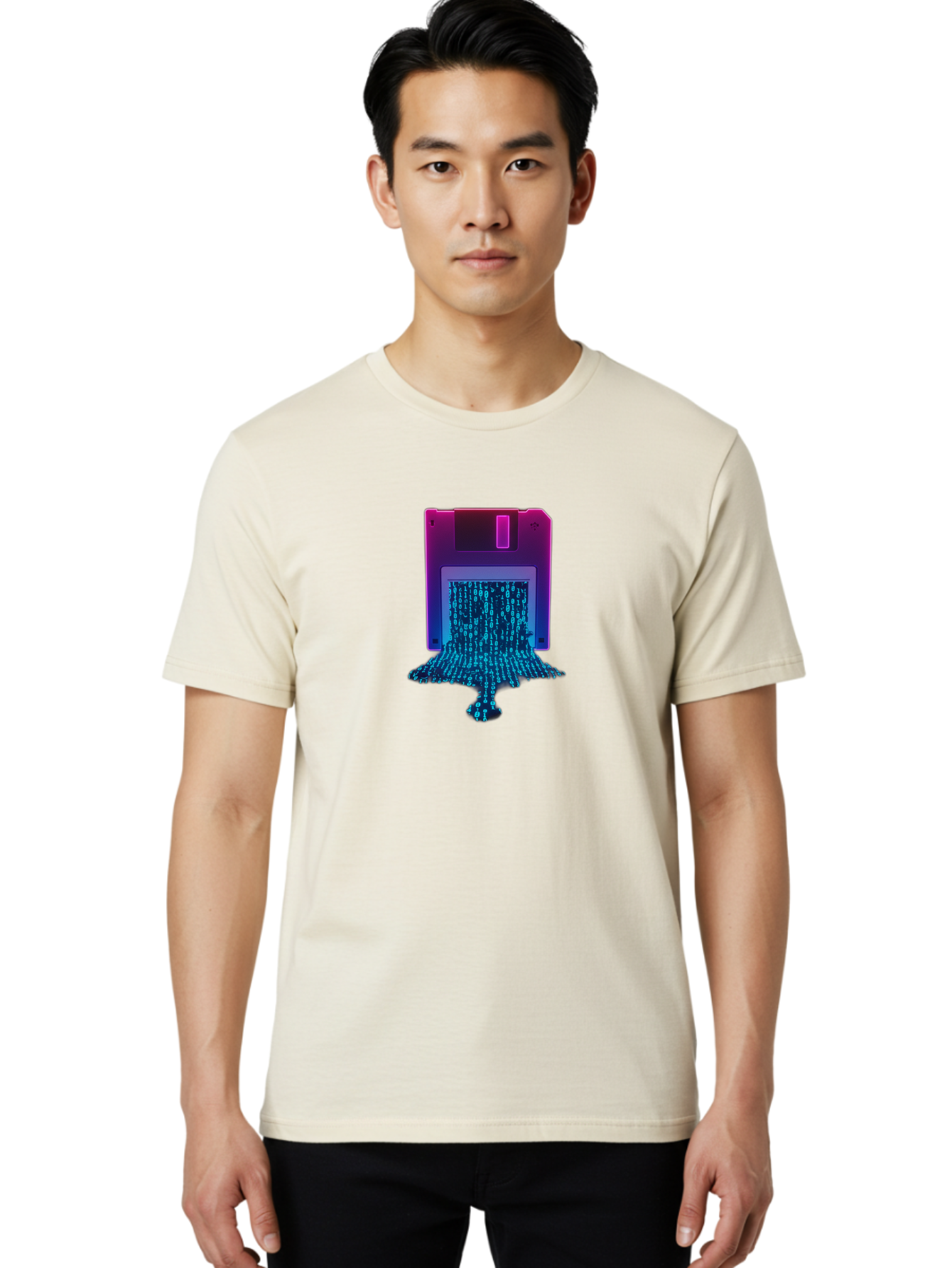 Floppy-Disk-3 Men'S Graphic Tee, 100% Cotton, Comfortable Casual Summer Wear, Machine Washable, Vintage Camera, Old Camera, Antique Camera, Black Camera, Classic Photography, Photography Equipment, Nostalgic Device, Film Camera, Camera Art Bao418