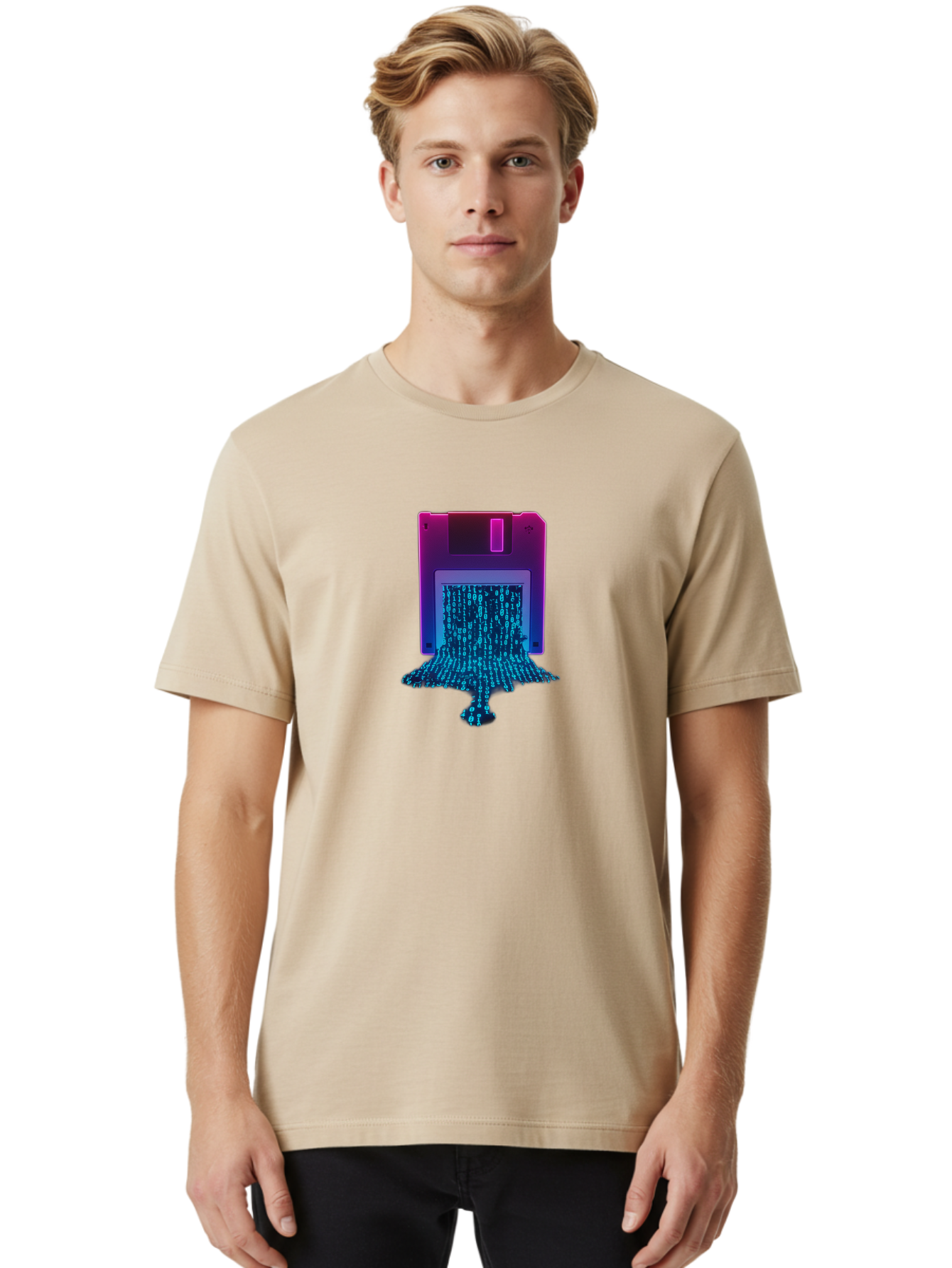 Floppy-Disk-3 Men'S Graphic Tee, 100% Cotton, Comfortable Casual Summer Wear, Machine Washable, Vintage Camera, Old Camera, Antique Camera, Black Camera, Classic Photography, Photography Equipment, Nostalgic Device, Film Camera, Camera Art Bao418
