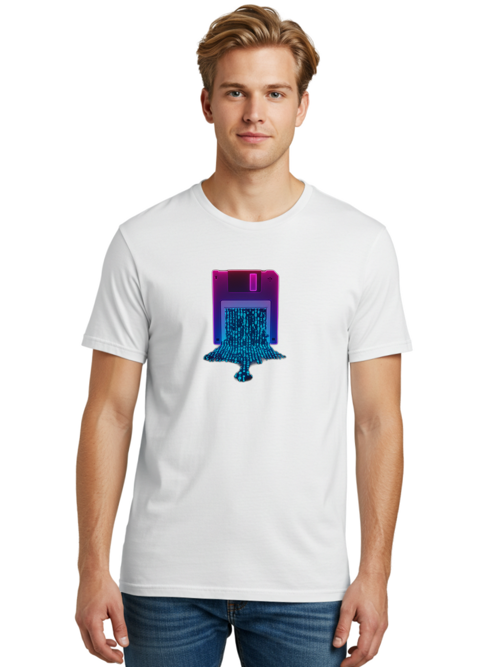 Floppy-Disk-3 Men'S Graphic Tee, 100% Cotton, Comfortable Casual Summer Wear, Machine Washable, Vintage Camera, Old Camera, Antique Camera, Black Camera, Classic Photography, Photography Equipment, Nostalgic Device, Film Camera, Camera Art Bao418