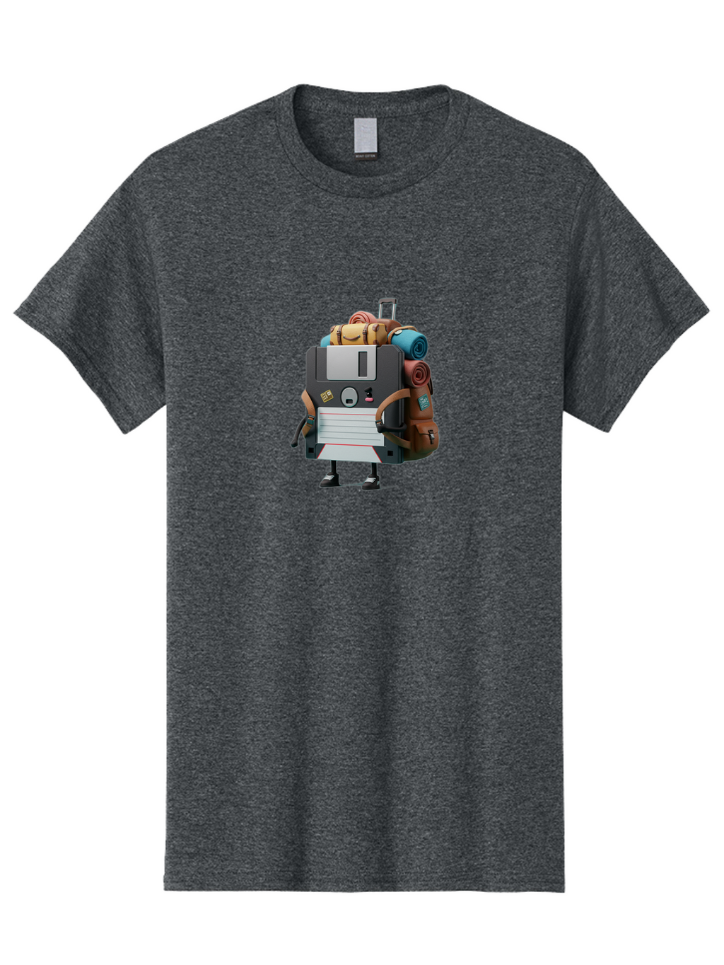 Floppy-Disk-Character Men'S Graphic Tee, 100% Cotton, Comfortable Casual Summer Wear, Machine Washable, Vintage Camera, Old Camera, Antique Camera, Black Camera, Classic Photography, Photography Equipment, Nostalgic Device, Film Camera, Bao420