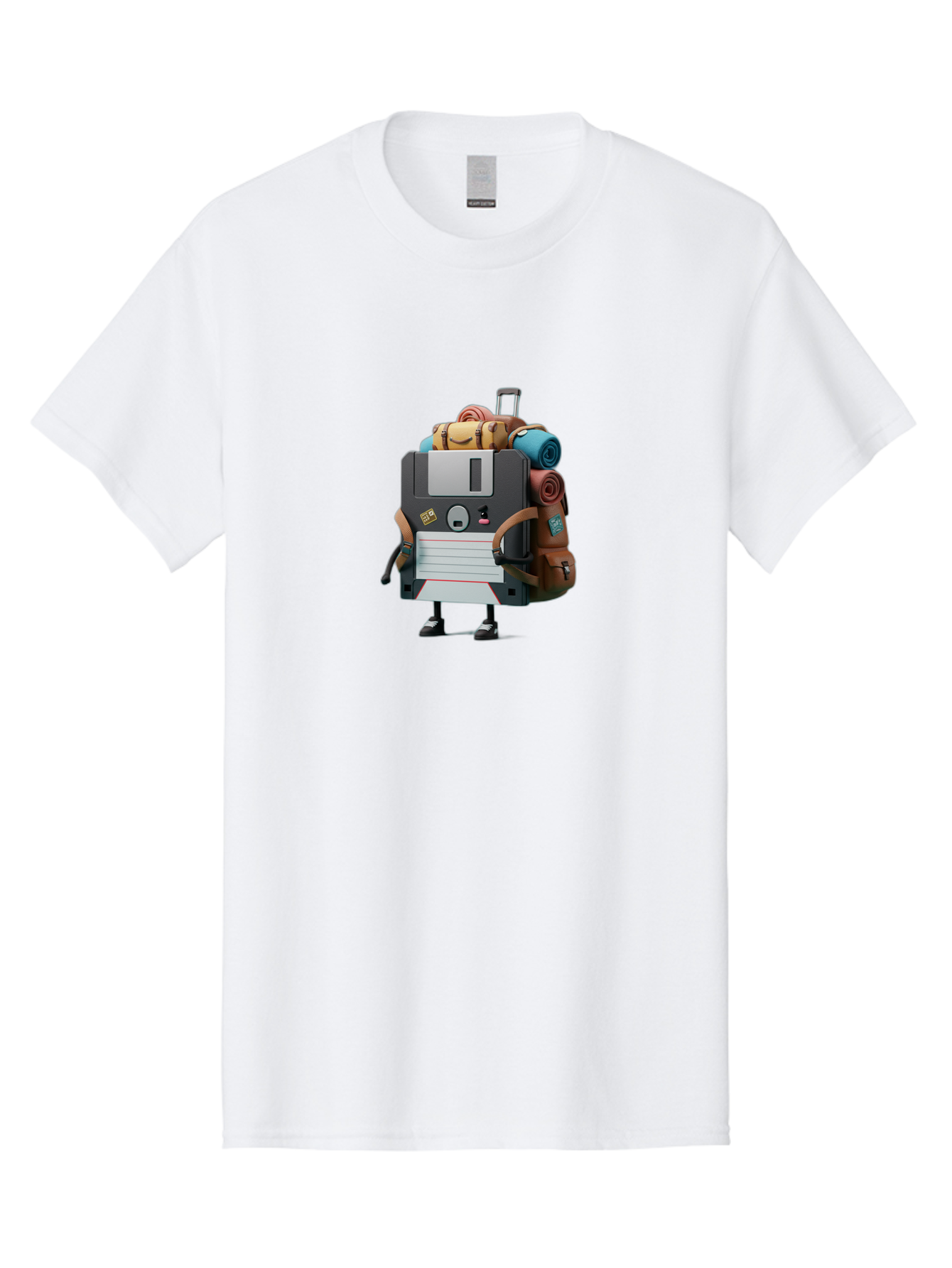 Floppy-Disk-Character Men'S Graphic Tee, 100% Cotton, Comfortable Casual Summer Wear, Machine Washable, Vintage Camera, Old Camera, Antique Camera, Black Camera, Classic Photography, Photography Equipment, Nostalgic Device, Film Camera, Bao420