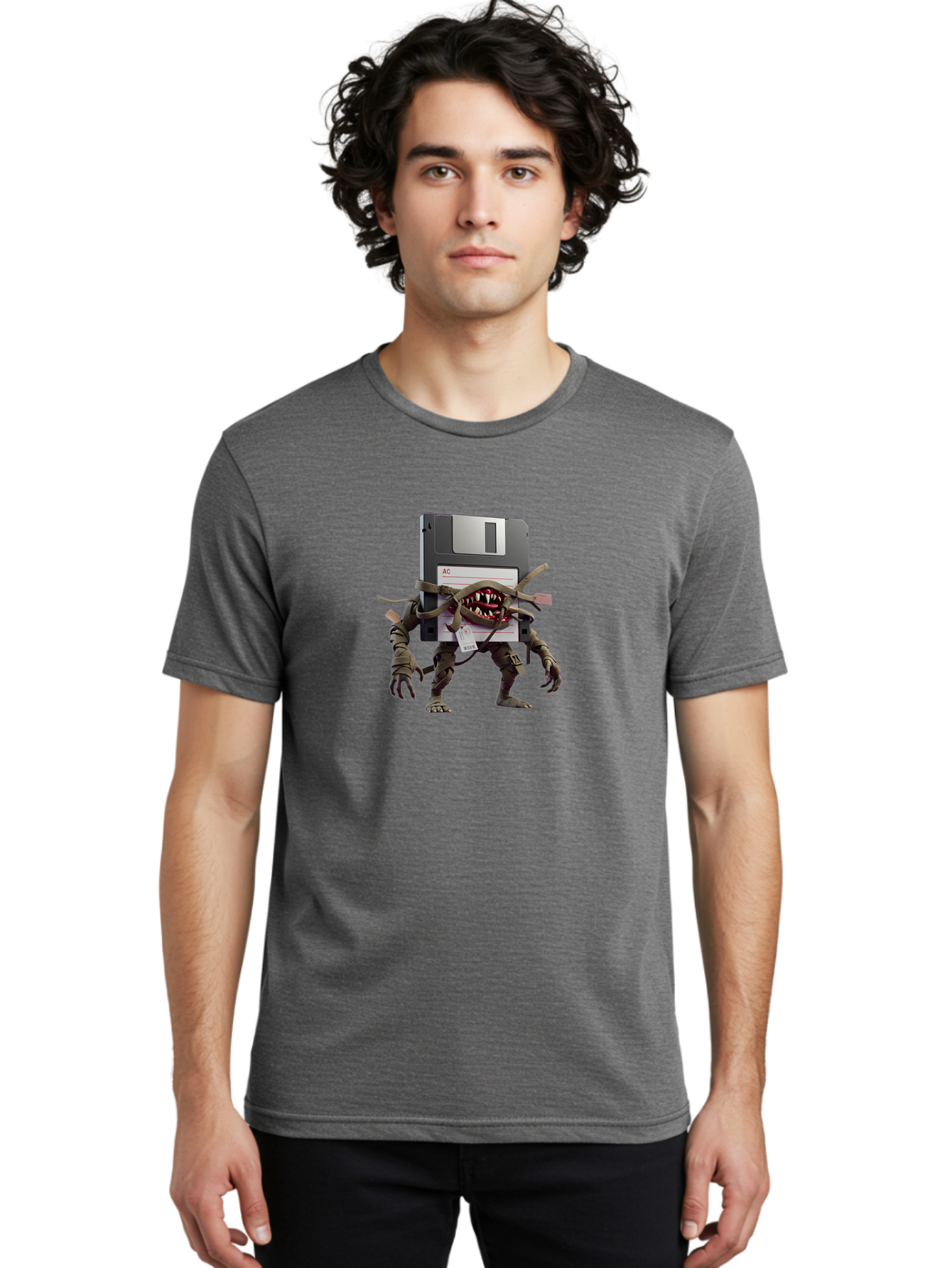Floppy-Disk-Monster Men'S Graphic Tee, 100% Cotton, Comfortable Casual Summer Wear, Machine Washable, Vintage Camera, Old Camera, Antique Camera, Black Camera, Classic Photography, Photography Equipment, Nostalgic Device, Film Camera, Bao423
