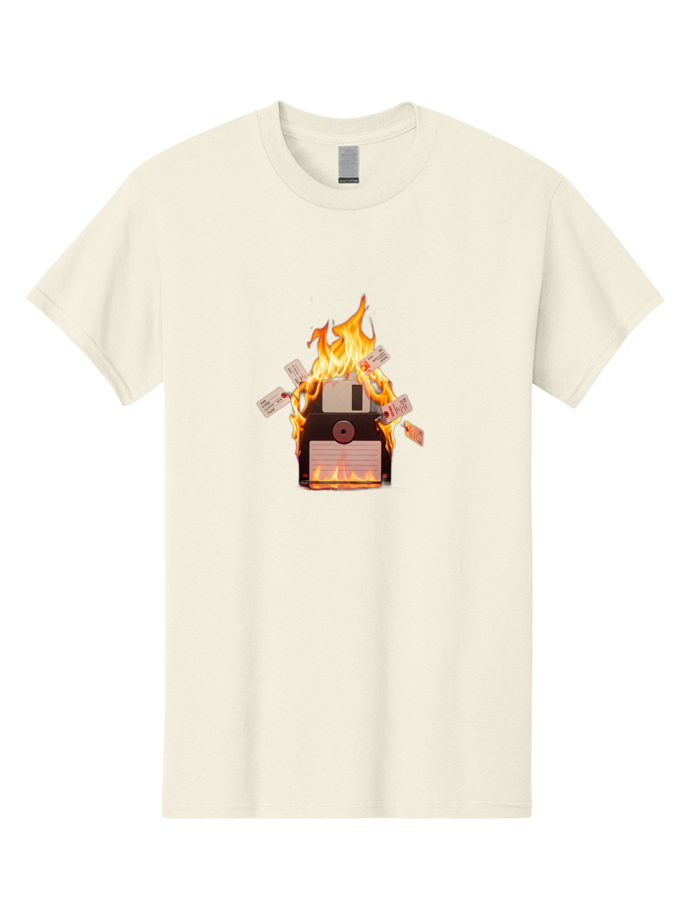 Floppy-Disk-On-Fire Men'S Graphic Tee, 100% Cotton, Comfortable Casual Summer Wear, Machine Washable, Vintage Camera, Old Camera, Antique Camera, Black Camera, Classic Photography, Photography Equipment, Nostalgic Device, Film Camera, Bao424