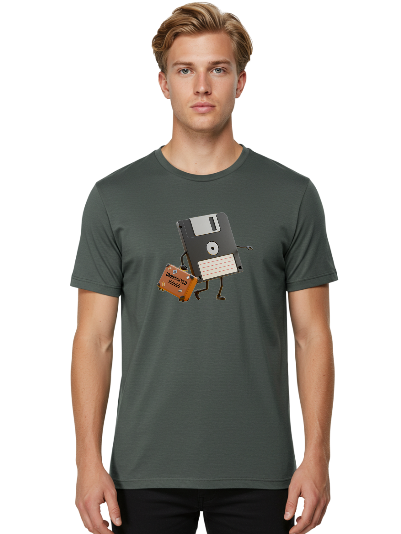 Floppy-Disk Men'S Graphic Tee, 100% Cotton, Comfortable Casual Summer Wear, Machine Washable, Vintage Camera, Old Camera, Antique Camera, Black Camera, Classic Photography, Photography Equipment, Nostalgic Device, Film Camera, Camera Art Bao427