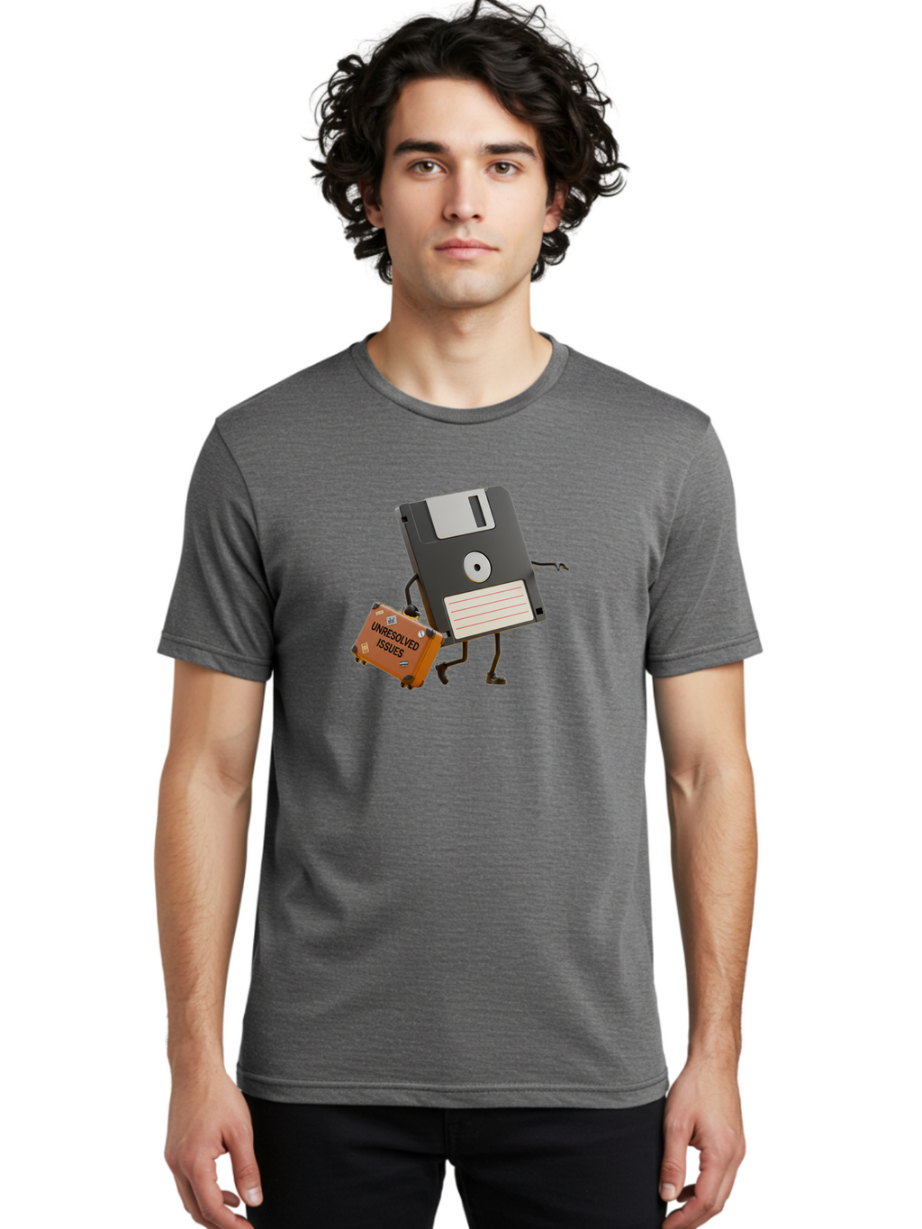 Floppy-Disk Men'S Graphic Tee, 100% Cotton, Comfortable Casual Summer Wear, Machine Washable, Vintage Camera, Old Camera, Antique Camera, Black Camera, Classic Photography, Photography Equipment, Nostalgic Device, Film Camera, Camera Art Bao427