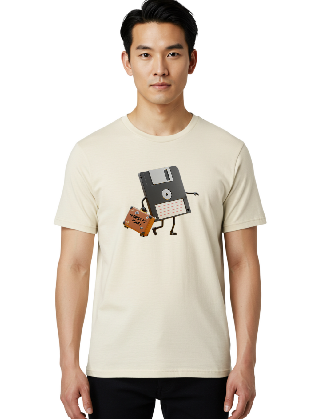 Floppy-Disk Men'S Graphic Tee, 100% Cotton, Comfortable Casual Summer Wear, Machine Washable, Vintage Camera, Old Camera, Antique Camera, Black Camera, Classic Photography, Photography Equipment, Nostalgic Device, Film Camera, Camera Art Bao427
