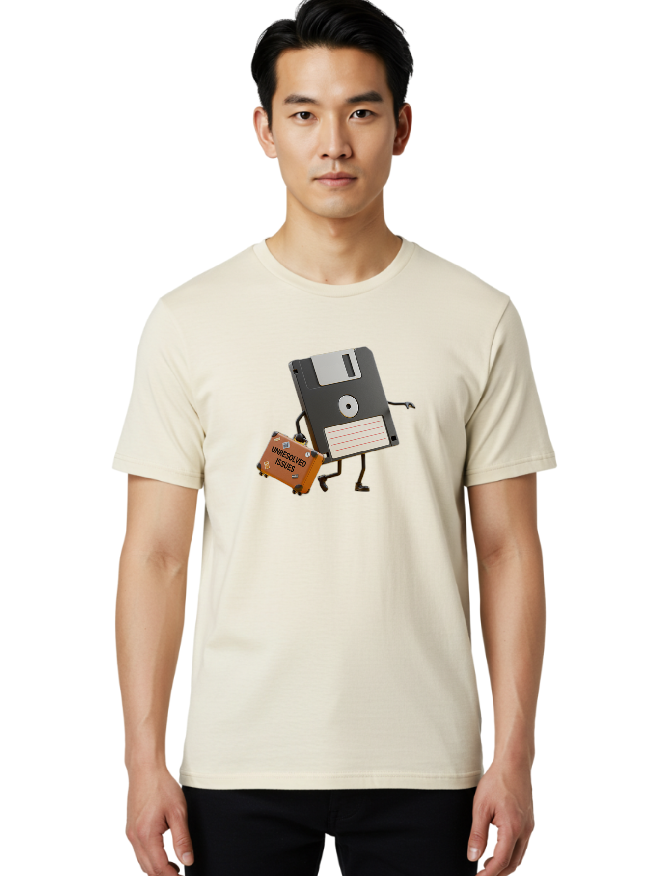 Floppy-Disk Men'S Graphic Tee, 100% Cotton, Comfortable Casual Summer Wear, Machine Washable, Vintage Camera, Old Camera, Antique Camera, Black Camera, Classic Photography, Photography Equipment, Nostalgic Device, Film Camera, Camera Art Bao427