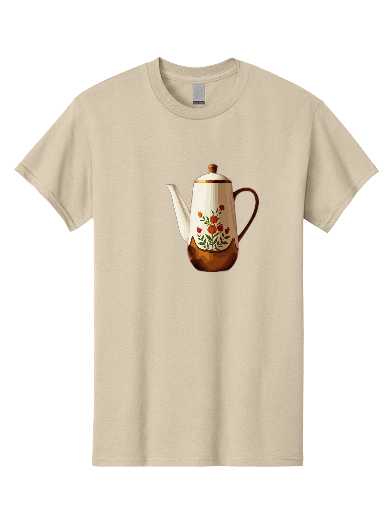Floral-Coffee-Pot Men'S Graphic Tee, 100% Cotton, Comfortable Casual Summer Wear, Machine Washable, Vintage Camera, Old Camera, Antique Camera, Black Camera, Classic Photography, Photography Equipment, Nostalgic Device, Film Camera, Camera Art Bao428