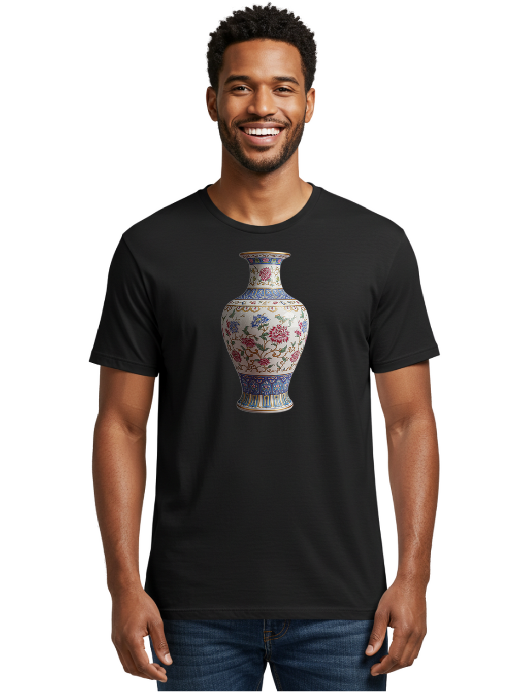 Floral-Vase Men'S Graphic Tee, 100% Cotton, Comfortable Casual Summer Wear, Machine Washable, Vintage Camera, Old Camera, Antique Camera, Black Camera, Classic Photography, Photography Equipment, Nostalgic Device, Film Camera, Camera Art Bao430