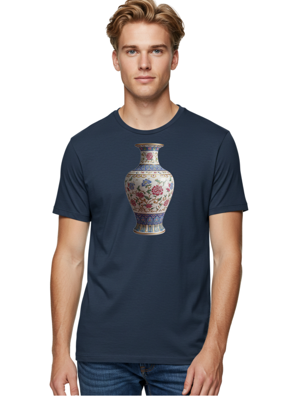 Floral-Vase Men'S Graphic Tee, 100% Cotton, Comfortable Casual Summer Wear, Machine Washable, Vintage Camera, Old Camera, Antique Camera, Black Camera, Classic Photography, Photography Equipment, Nostalgic Device, Film Camera, Camera Art Bao430