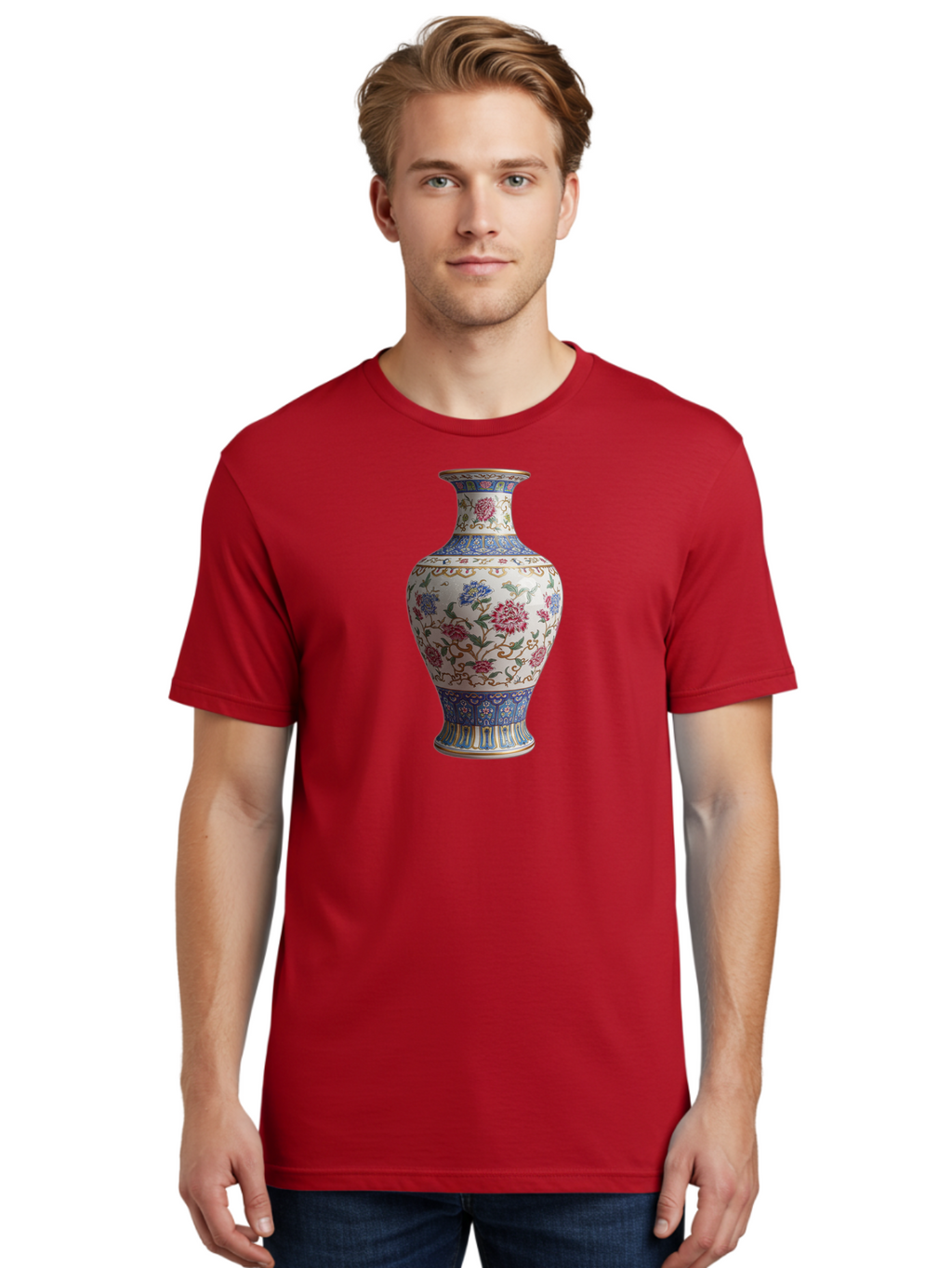 Floral-Vase Men'S Graphic Tee, 100% Cotton, Comfortable Casual Summer Wear, Machine Washable, Vintage Camera, Old Camera, Antique Camera, Black Camera, Classic Photography, Photography Equipment, Nostalgic Device, Film Camera, Camera Art Bao430