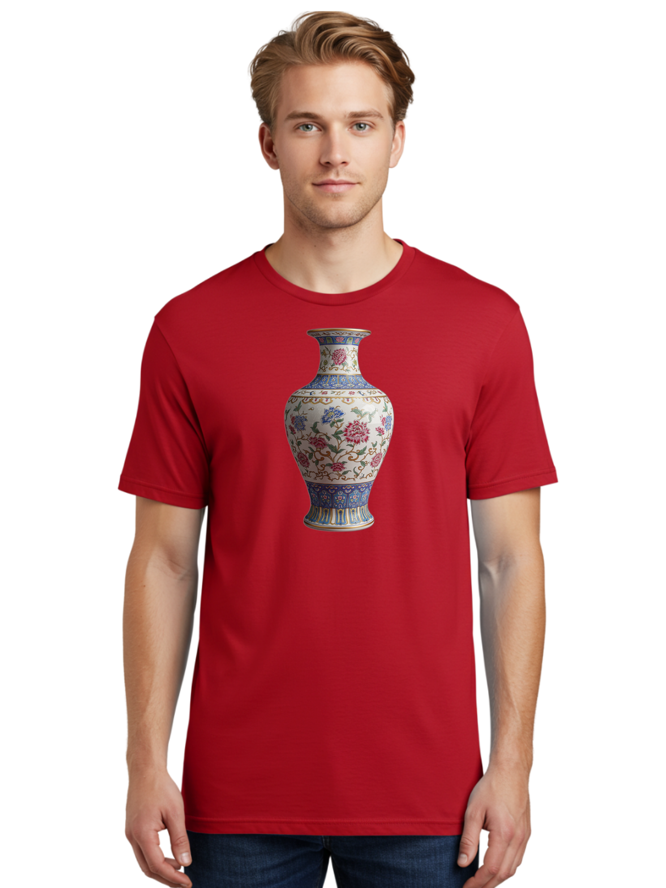 Floral-Vase Men'S Graphic Tee, 100% Cotton, Comfortable Casual Summer Wear, Machine Washable, Vintage Camera, Old Camera, Antique Camera, Black Camera, Classic Photography, Photography Equipment, Nostalgic Device, Film Camera, Camera Art Bao430