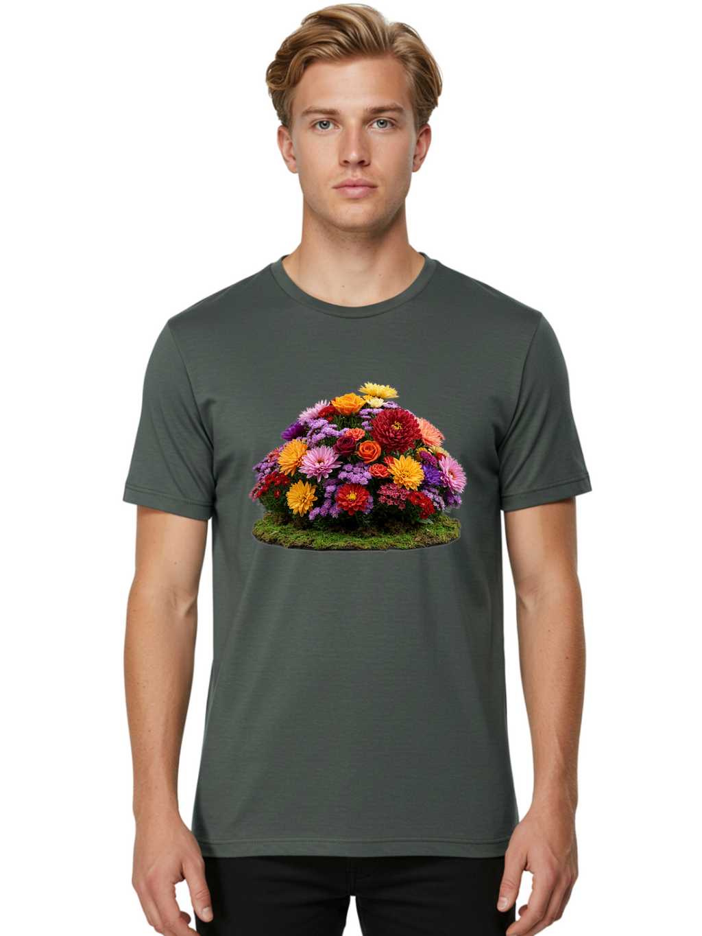 Flower-Arrangement Men'S Graphic Tee, 100% Cotton, Comfortable Casual Summer Wear, Machine Washable, Vintage Camera, Old Camera, Antique Camera, Black Camera, Classic Photography, Photography Equipment, Nostalgic Device, Film Camera, Bao431