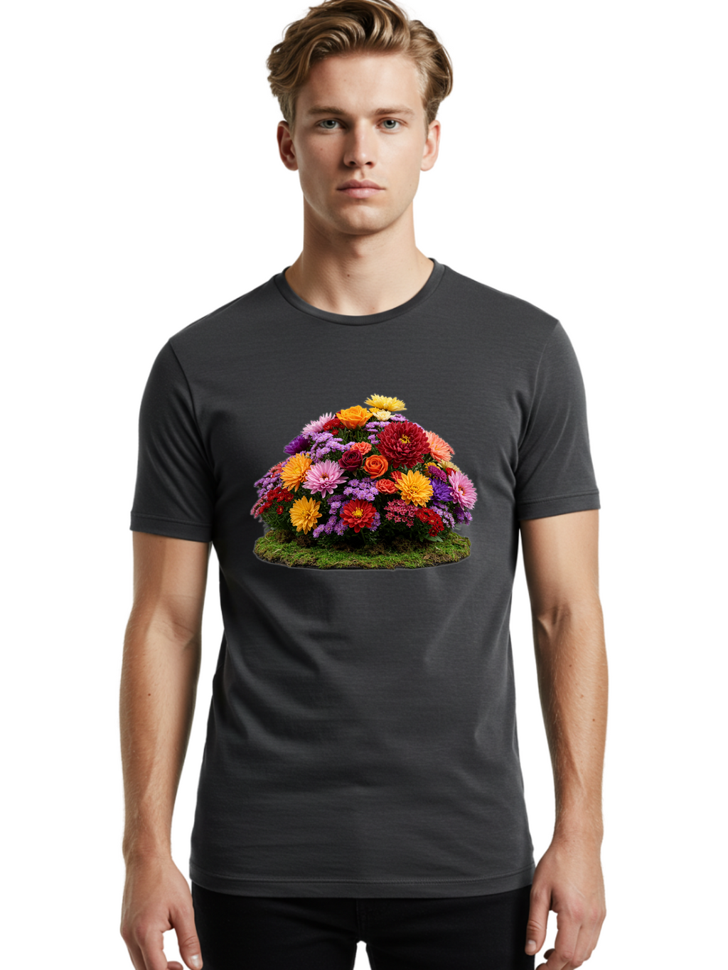 Flower-Arrangement Men'S Graphic Tee, 100% Cotton, Comfortable Casual Summer Wear, Machine Washable, Vintage Camera, Old Camera, Antique Camera, Black Camera, Classic Photography, Photography Equipment, Nostalgic Device, Film Camera, Bao431