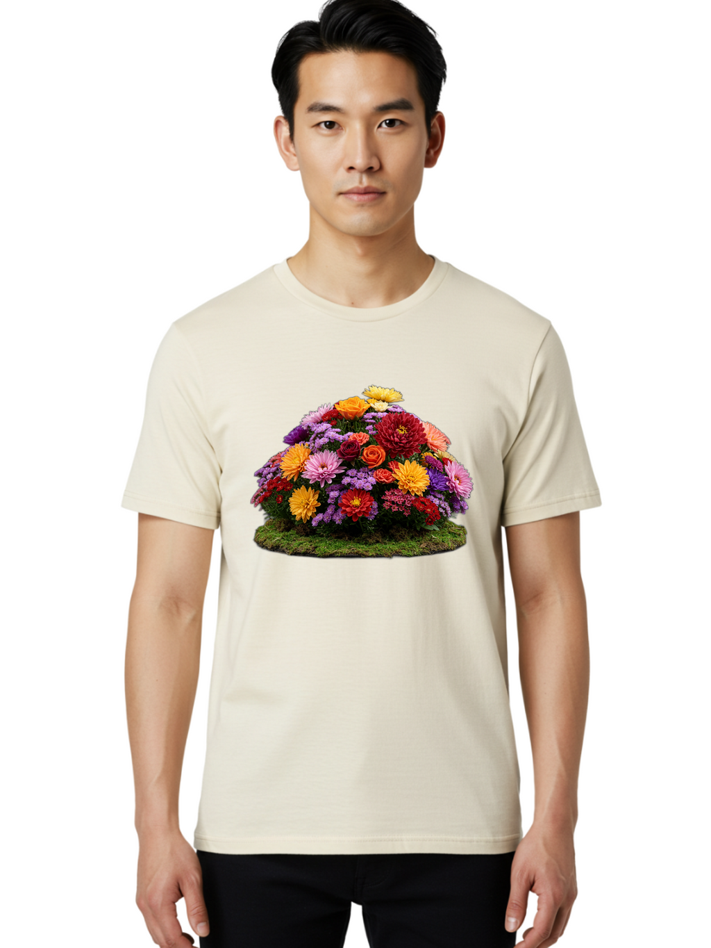 Flower-Arrangement Men'S Graphic Tee, 100% Cotton, Comfortable Casual Summer Wear, Machine Washable, Vintage Camera, Old Camera, Antique Camera, Black Camera, Classic Photography, Photography Equipment, Nostalgic Device, Film Camera, Bao431