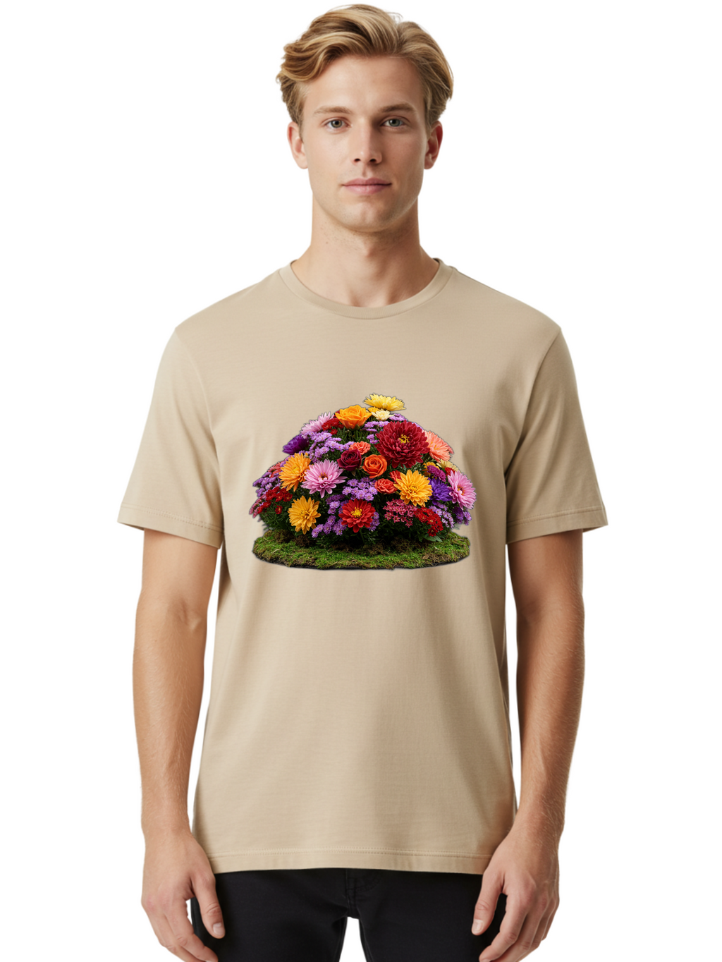 Flower-Arrangement Men'S Graphic Tee, 100% Cotton, Comfortable Casual Summer Wear, Machine Washable, Vintage Camera, Old Camera, Antique Camera, Black Camera, Classic Photography, Photography Equipment, Nostalgic Device, Film Camera, Bao431