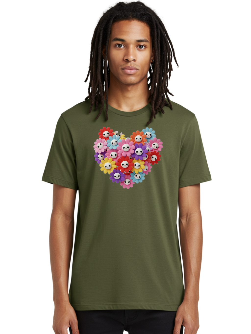 Flower-Faces-Heart Men'S Graphic Tee, 100% Cotton, Comfortable Casual Summer Wear, Machine Washable, Vintage Camera, Old Camera, Antique Camera, Black Camera, Classic Photography, Photography Equipment, Nostalgic Device, Film Camera, Bao432