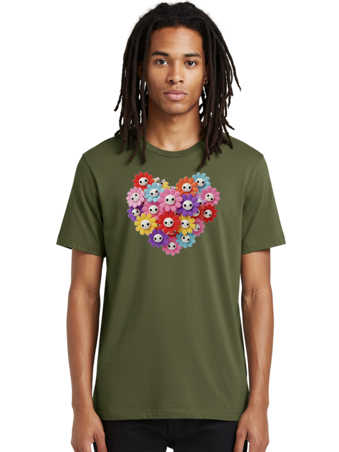 Flower-Faces-Heart Men'S Graphic Tee, 100% Cotton, Comfortable Casual Summer Wear, Machine Washable, Vintage Camera, Old Camera, Antique Camera, Black Camera, Classic Photography, Photography Equipment, Nostalgic Device, Film Camera, Bao432