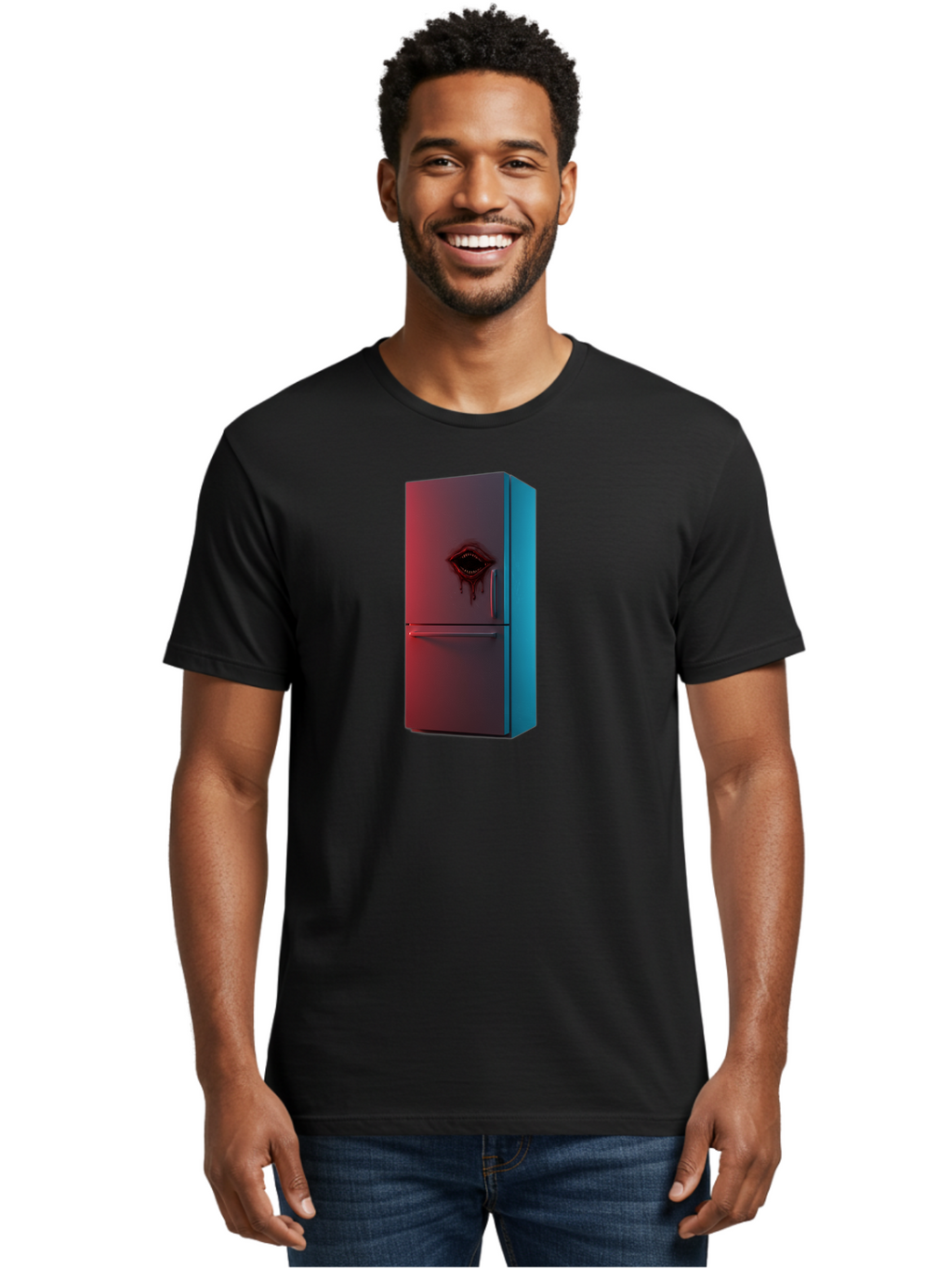 Fridge-With-Mouth Men'S Graphic Tee, 100% Cotton, Comfortable Casual Summer Wear, Machine Washable, Vintage Camera, Old Camera, Antique Camera, Black Camera, Classic Photography, Photography Equipment, Nostalgic Device, Film Camera, Camera Art Bao437