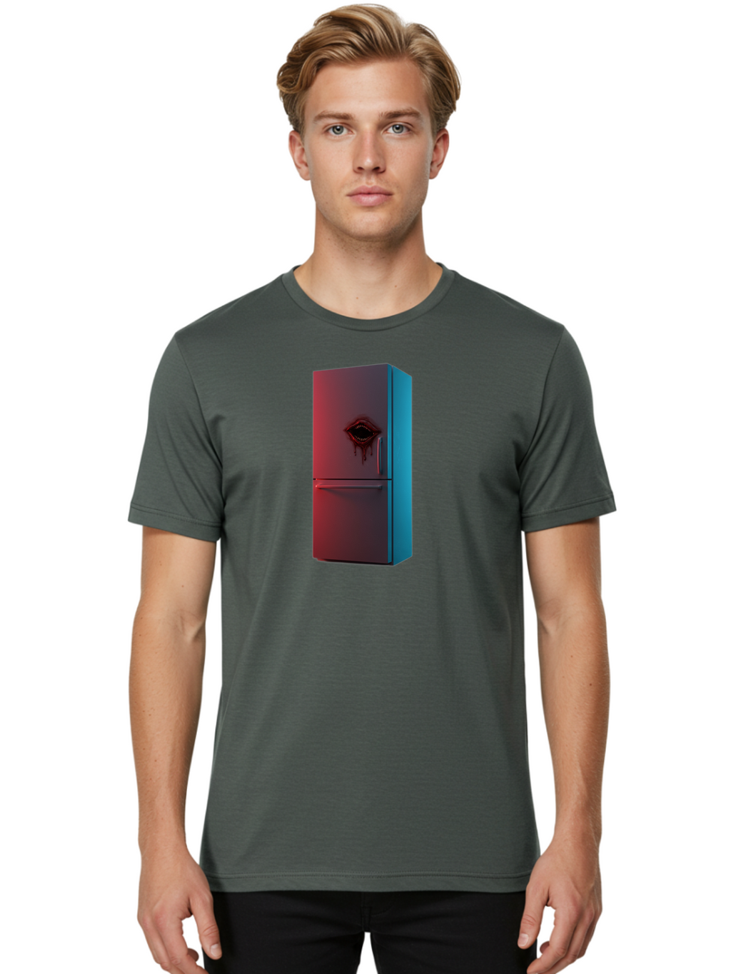 Fridge-With-Mouth Men'S Graphic Tee, 100% Cotton, Comfortable Casual Summer Wear, Machine Washable, Vintage Camera, Old Camera, Antique Camera, Black Camera, Classic Photography, Photography Equipment, Nostalgic Device, Film Camera, Camera Art Bao437