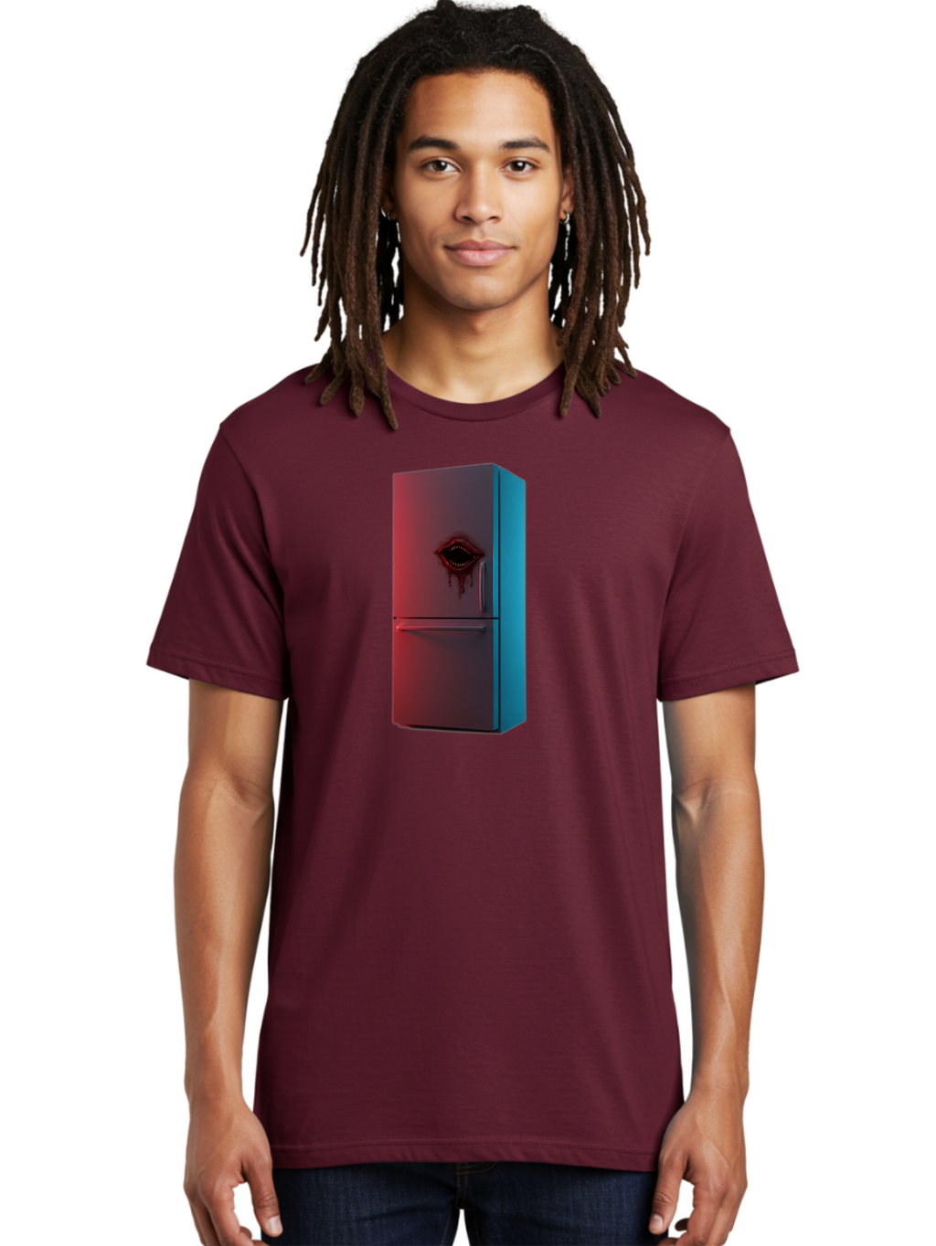 Fridge-With-Mouth Men'S Graphic Tee, 100% Cotton, Comfortable Casual Summer Wear, Machine Washable, Vintage Camera, Old Camera, Antique Camera, Black Camera, Classic Photography, Photography Equipment, Nostalgic Device, Film Camera, Camera Art Bao437