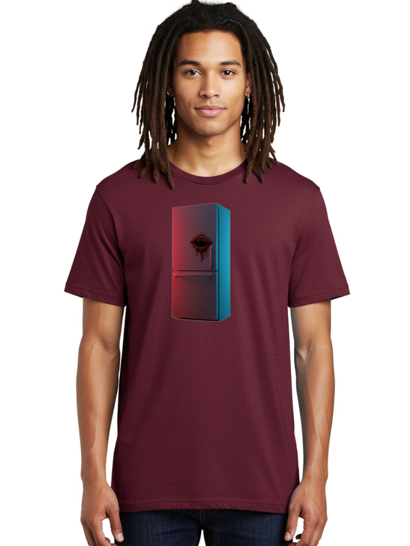 Fridge-With-Mouth Men'S Graphic Tee, 100% Cotton, Comfortable Casual Summer Wear, Machine Washable, Vintage Camera, Old Camera, Antique Camera, Black Camera, Classic Photography, Photography Equipment, Nostalgic Device, Film Camera, Camera Art Bao437