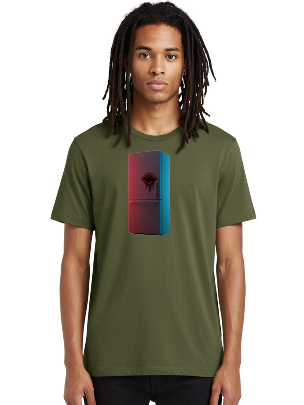 Fridge-With-Mouth Men'S Graphic Tee, 100% Cotton, Comfortable Casual Summer Wear, Machine Washable, Vintage Camera, Old Camera, Antique Camera, Black Camera, Classic Photography, Photography Equipment, Nostalgic Device, Film Camera, Camera Art Bao437