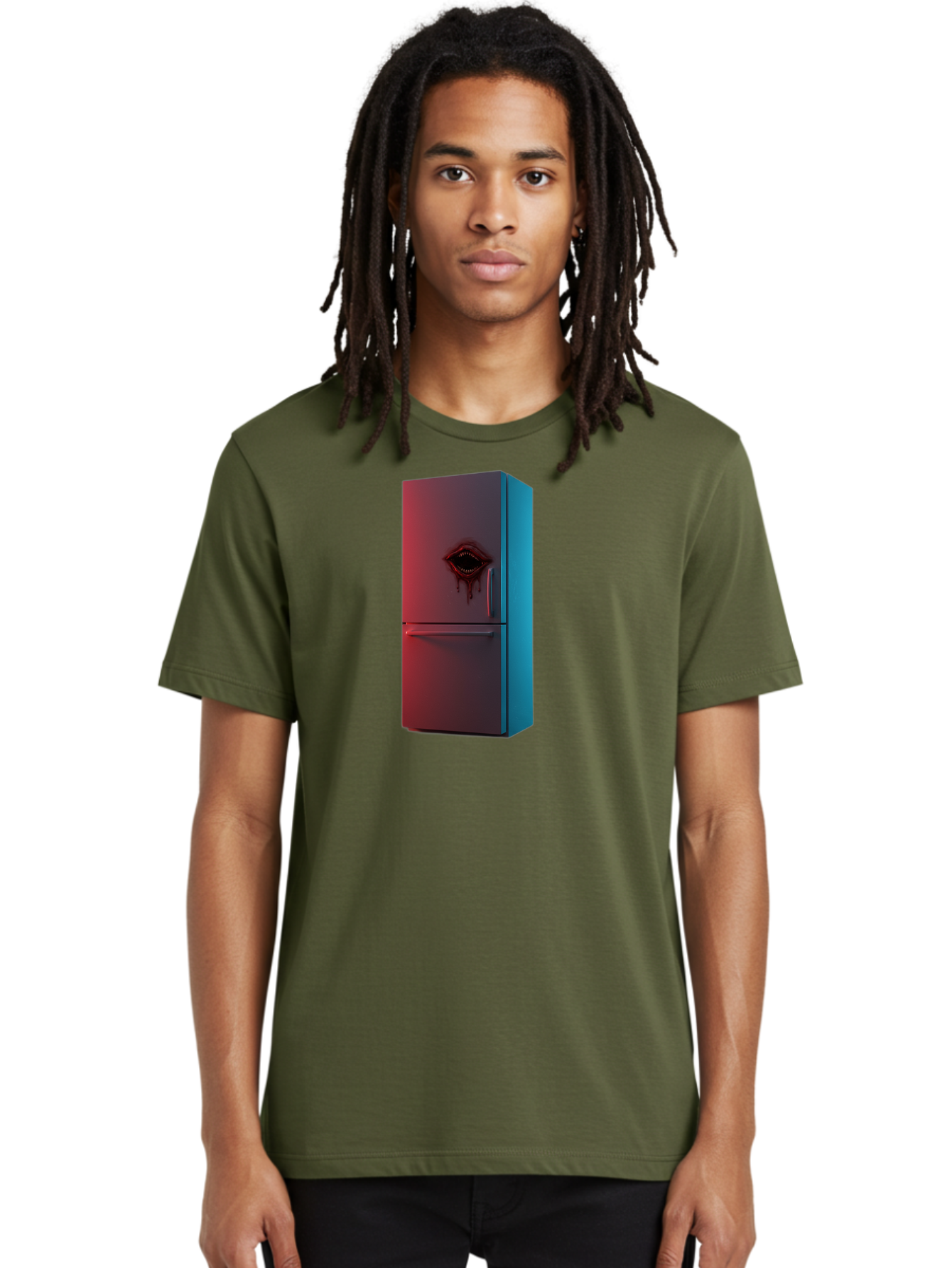Fridge-With-Mouth Men'S Graphic Tee, 100% Cotton, Comfortable Casual Summer Wear, Machine Washable, Vintage Camera, Old Camera, Antique Camera, Black Camera, Classic Photography, Photography Equipment, Nostalgic Device, Film Camera, Camera Art Bao437