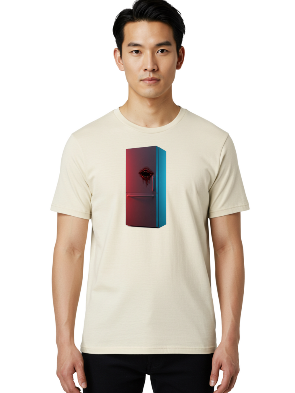 Fridge-With-Mouth Men'S Graphic Tee, 100% Cotton, Comfortable Casual Summer Wear, Machine Washable, Vintage Camera, Old Camera, Antique Camera, Black Camera, Classic Photography, Photography Equipment, Nostalgic Device, Film Camera, Camera Art Bao437
