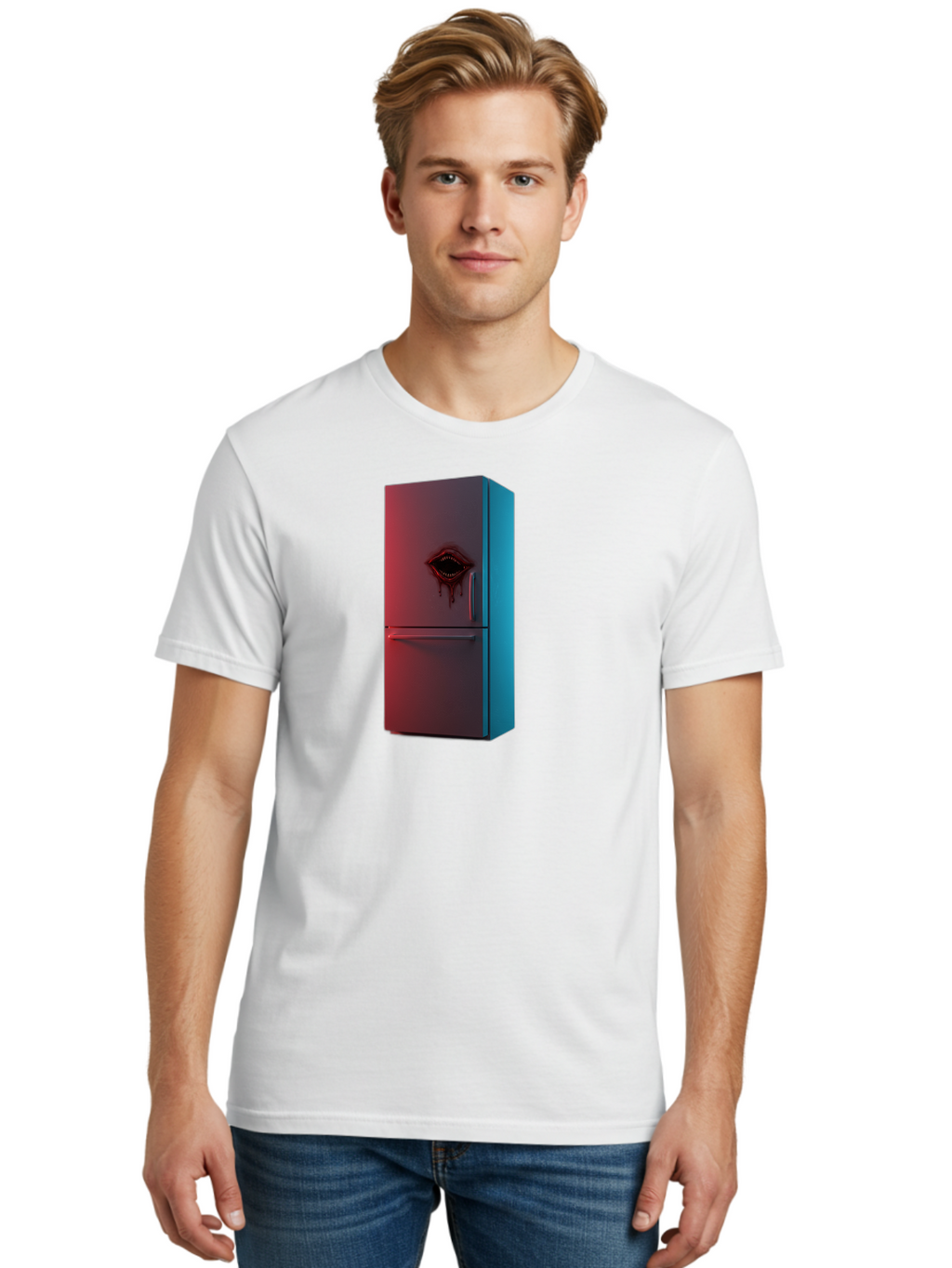 Fridge-With-Mouth Men'S Graphic Tee, 100% Cotton, Comfortable Casual Summer Wear, Machine Washable, Vintage Camera, Old Camera, Antique Camera, Black Camera, Classic Photography, Photography Equipment, Nostalgic Device, Film Camera, Camera Art Bao437