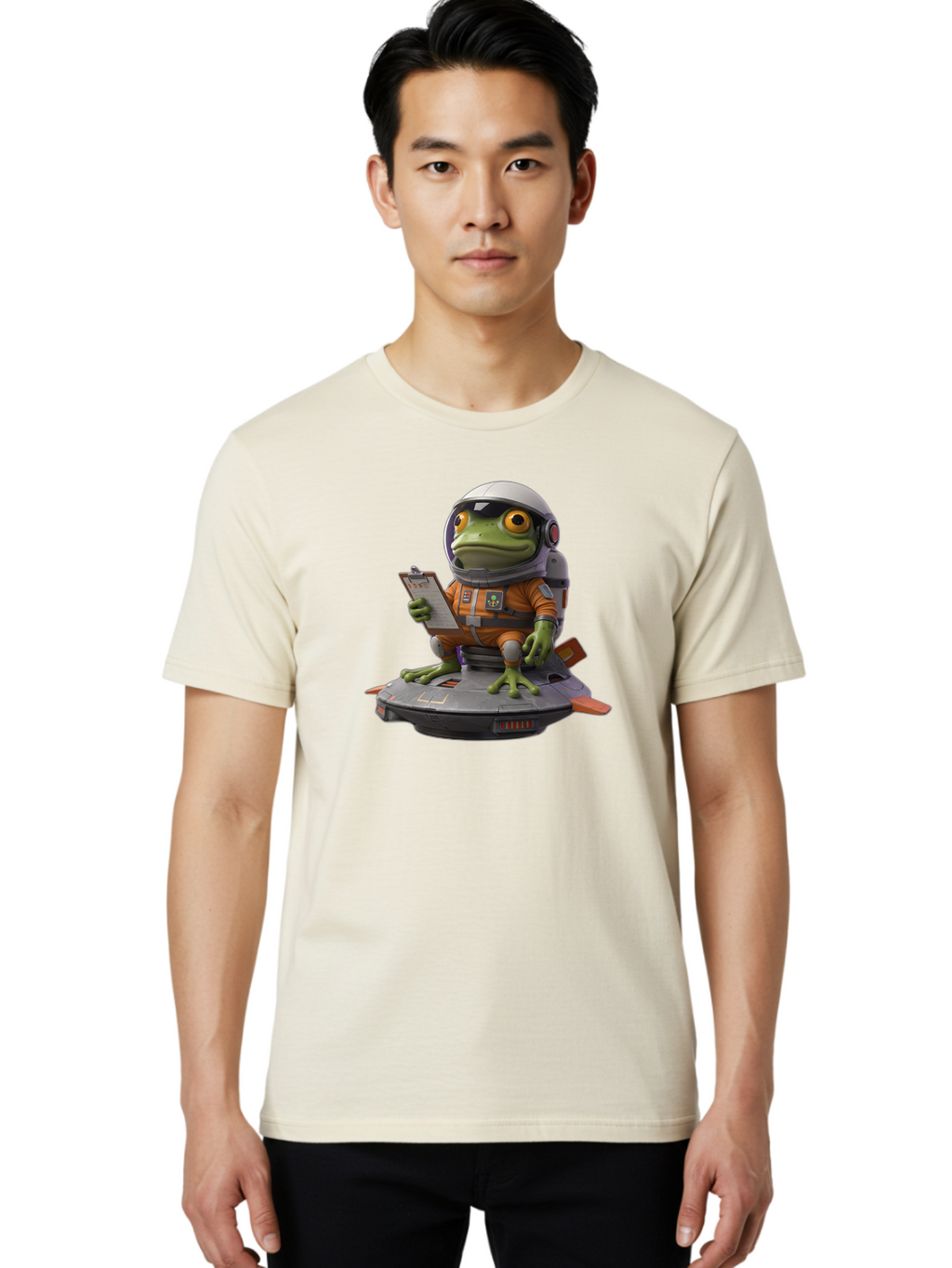Frog-Astronaut Men'S Graphic Tee, 100% Cotton, Comfortable Casual Summer Wear, Machine Washable, Vintage Camera, Old Camera, Antique Camera, Black Camera, Classic Photography, Photography Equipment, Nostalgic Device, Film Camera, Camera Art Bao438