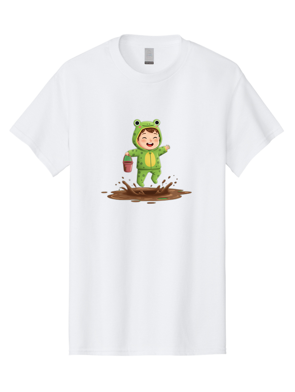 Frog-Costume-Boy-Playing-In-Mud Men'S Graphic Tee, 100% Cotton, Comfortable Casual Summer Wear, Machine Washable, Vintage Camera, Old Camera, Antique Camera, Black Camera, Classic Photography, Photography Equipment, Nostalgic Device, Bao439