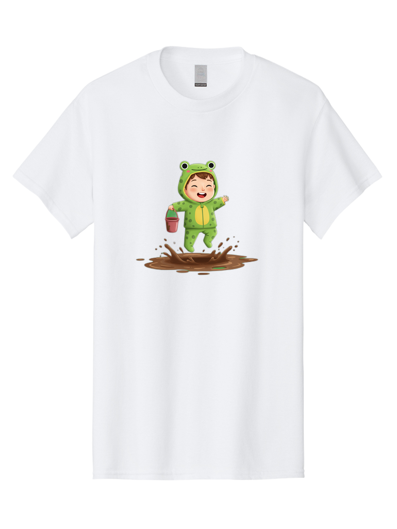 Frog-Costume-Boy-Playing-In-Mud Men'S Graphic Tee, 100% Cotton, Comfortable Casual Summer Wear, Machine Washable, Vintage Camera, Old Camera, Antique Camera, Black Camera, Classic Photography, Photography Equipment, Nostalgic Device, Bao439