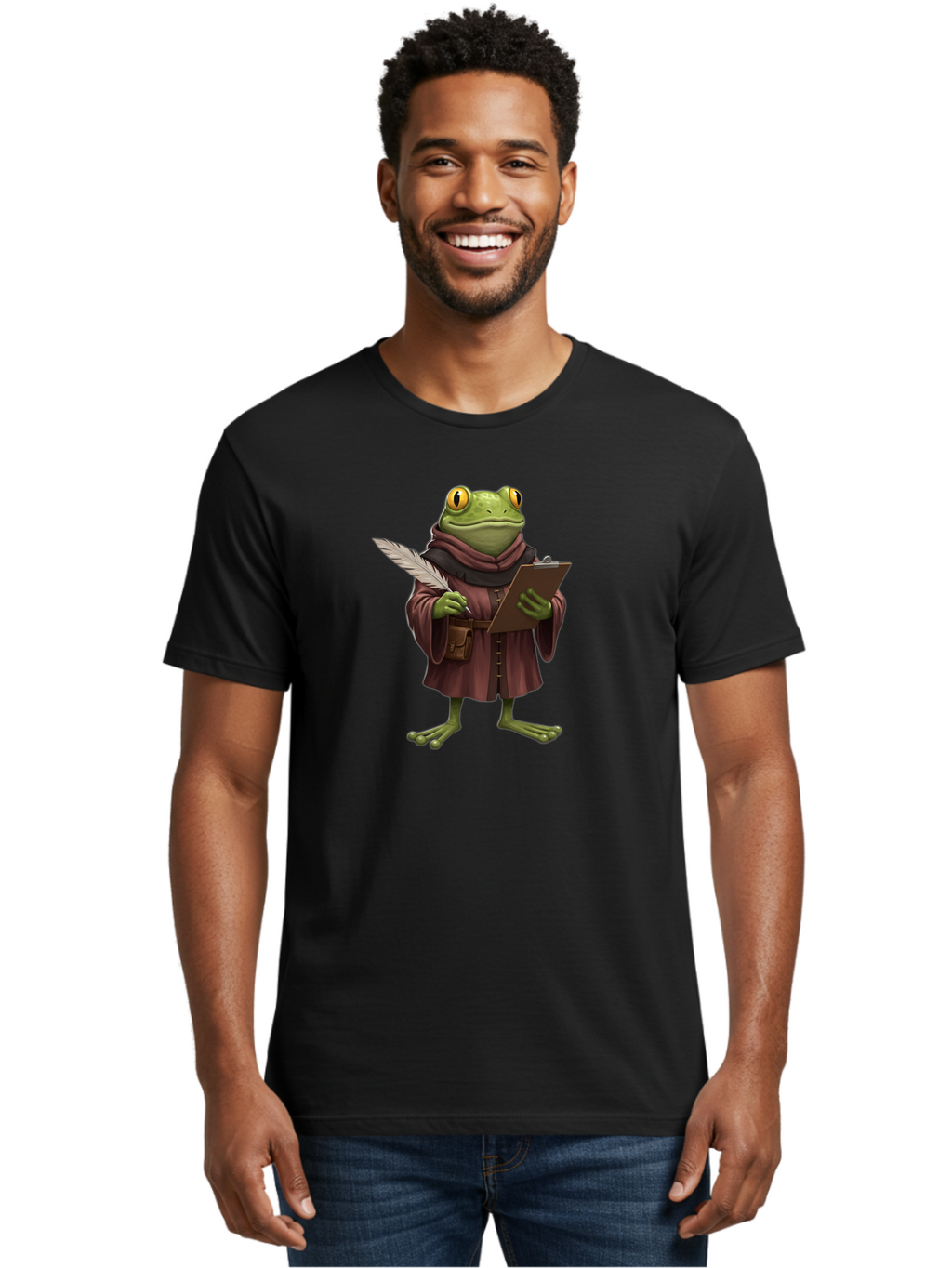 Frog-Scribe Men'S Graphic Tee, 100% Cotton, Comfortable Casual Summer Wear, Machine Washable, Vintage Camera, Old Camera, Antique Camera, Black Camera, Classic Photography, Photography Equipment, Nostalgic Device, Film Camera, Camera Art Bao442