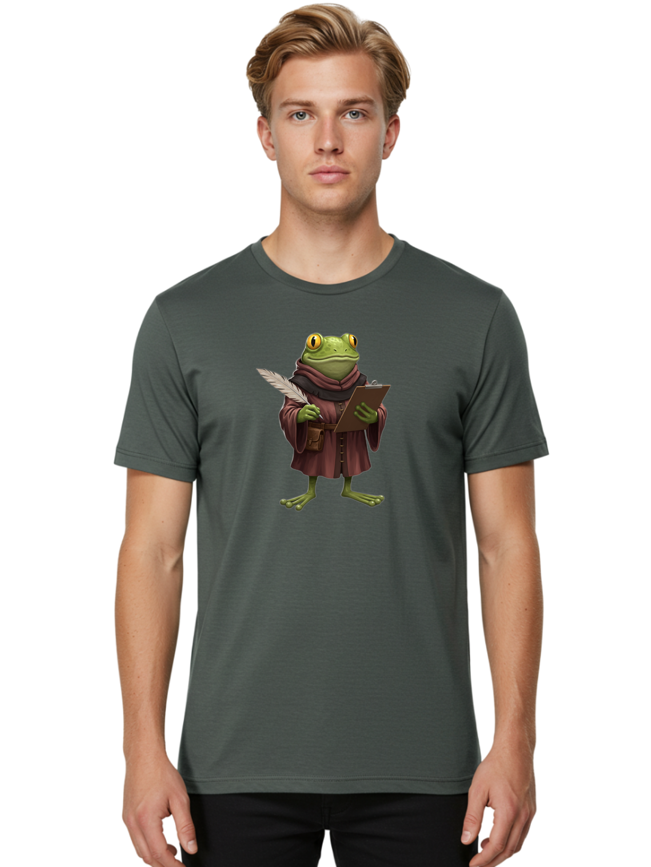 Frog-Scribe Men'S Graphic Tee, 100% Cotton, Comfortable Casual Summer Wear, Machine Washable, Vintage Camera, Old Camera, Antique Camera, Black Camera, Classic Photography, Photography Equipment, Nostalgic Device, Film Camera, Camera Art Bao442