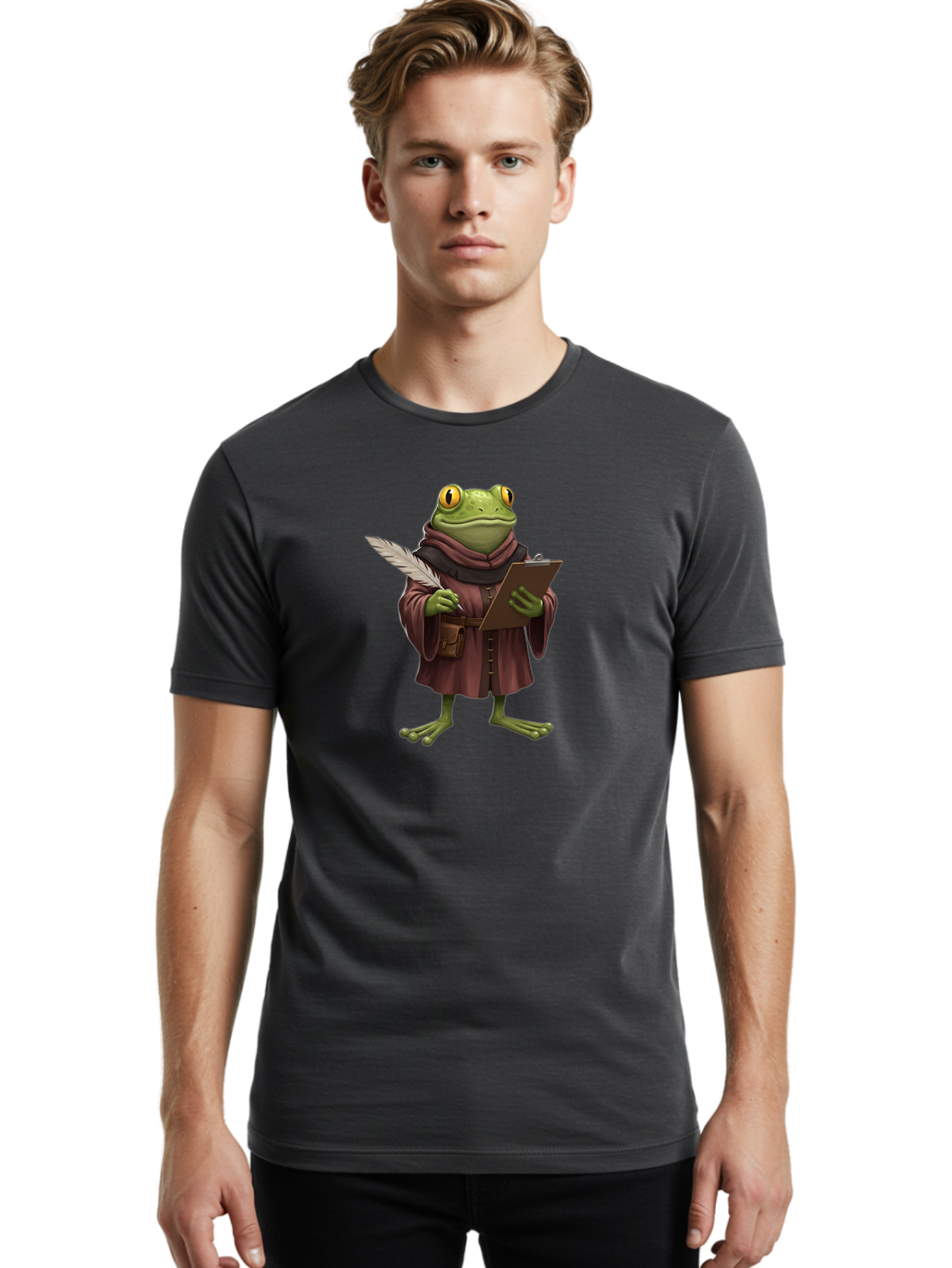Frog-Scribe Men'S Graphic Tee, 100% Cotton, Comfortable Casual Summer Wear, Machine Washable, Vintage Camera, Old Camera, Antique Camera, Black Camera, Classic Photography, Photography Equipment, Nostalgic Device, Film Camera, Camera Art Bao442