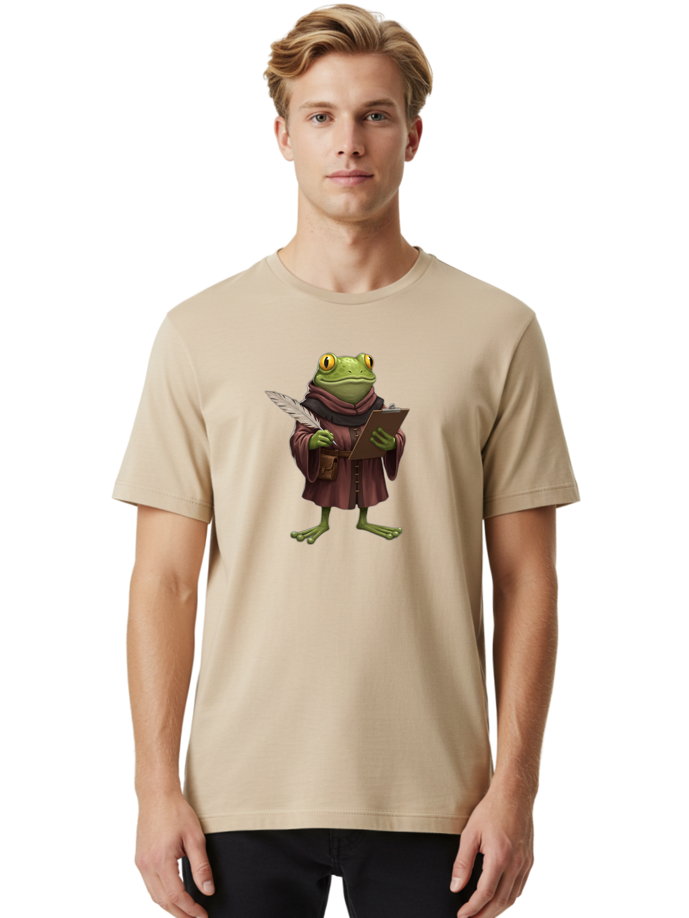 Frog-Scribe Men'S Graphic Tee, 100% Cotton, Comfortable Casual Summer Wear, Machine Washable, Vintage Camera, Old Camera, Antique Camera, Black Camera, Classic Photography, Photography Equipment, Nostalgic Device, Film Camera, Camera Art Bao442