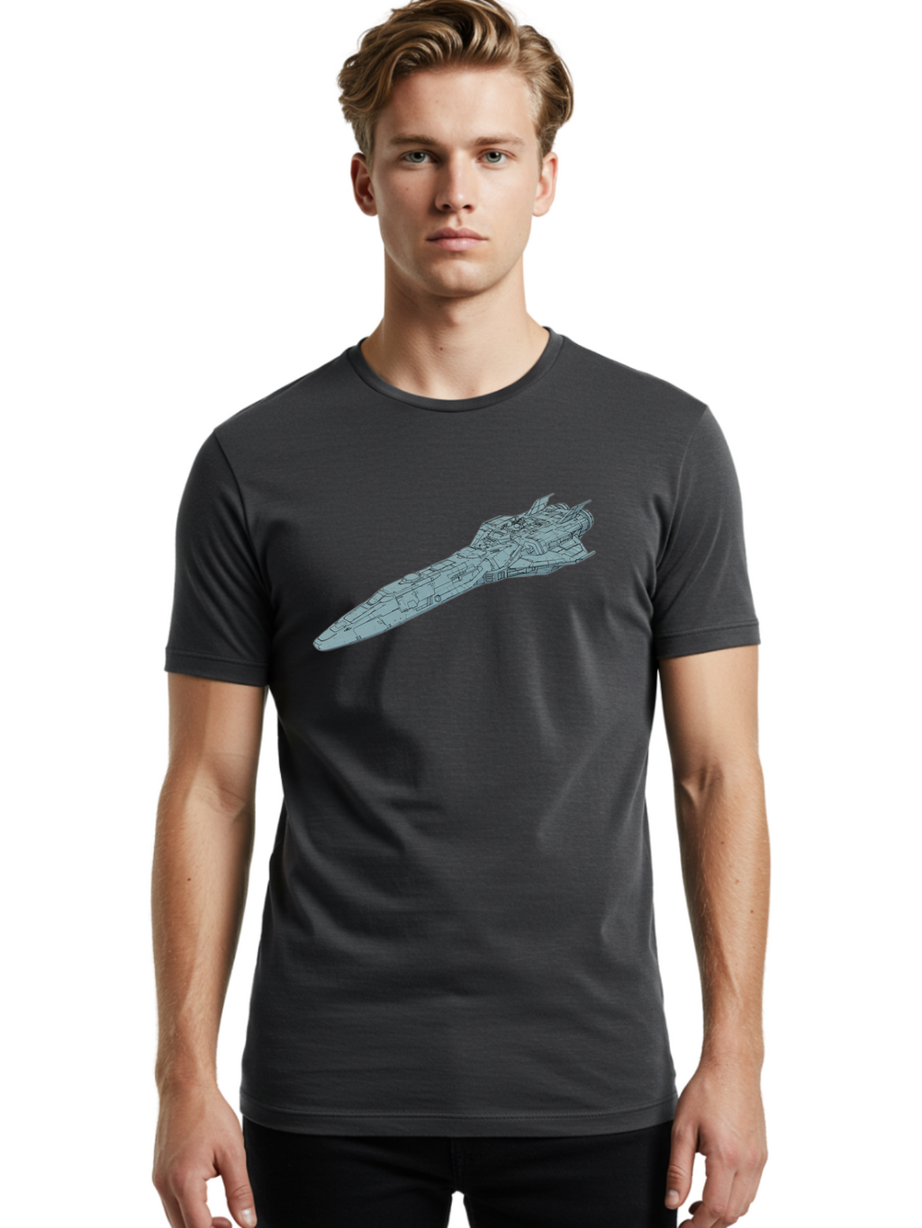 Futuristic-Spacecraft Men'S Graphic Tee, 100% Cotton, Comfortable Casual Summer Wear, Machine Washable, Vintage Camera, Old Camera, Antique Camera, Black Camera, Classic Photography, Photography Equipment, Nostalgic Device, Film Camera, Bao445