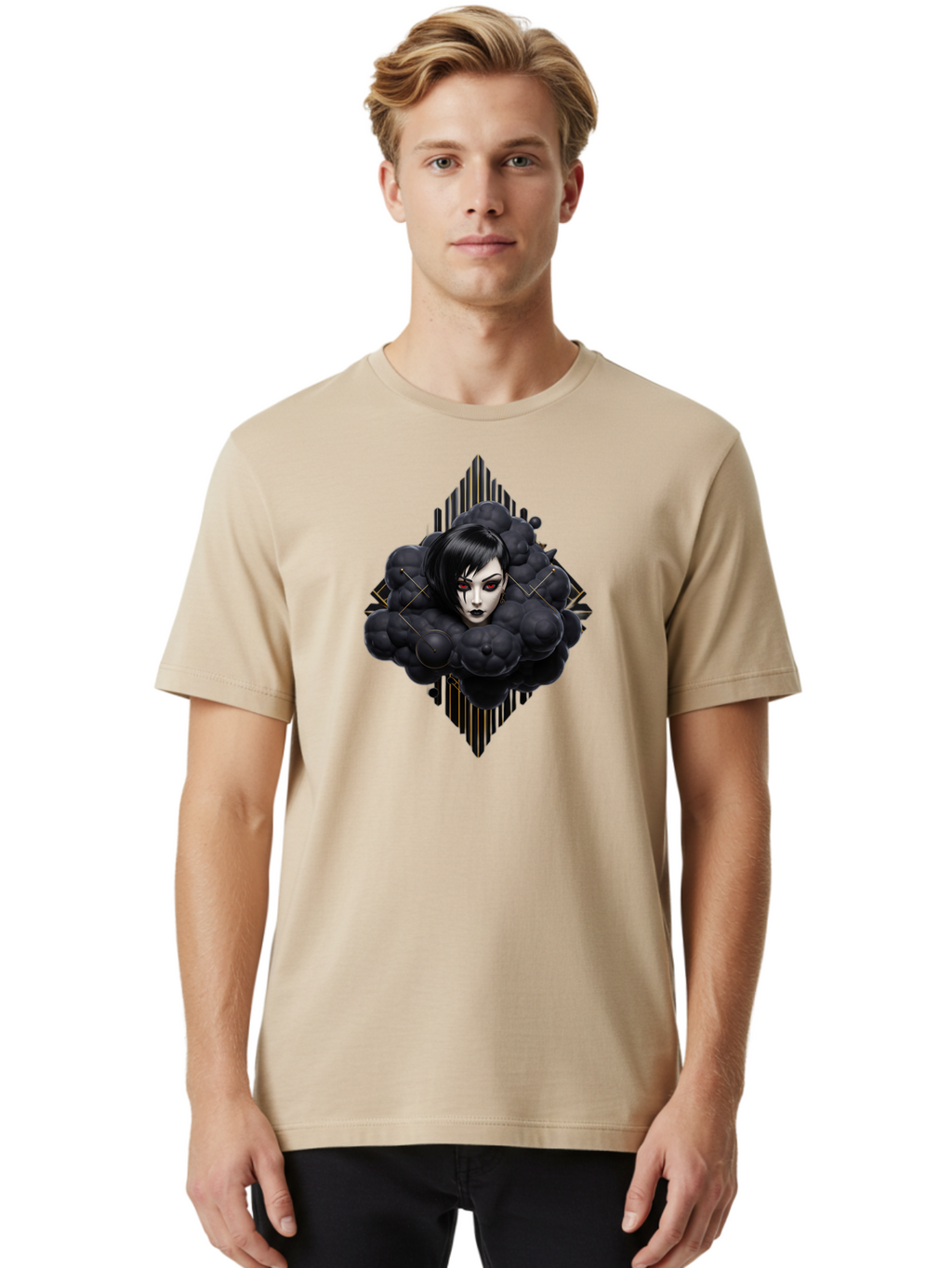 Futuristic-Woman Men'S Graphic Tee, 100% Cotton, Comfortable Casual Summer Wear, Machine Washable, Vintage Camera, Old Camera, Antique Camera, Black Camera, Classic Photography, Photography Equipment, Nostalgic Device, Film Camera, Camera Art Bao446