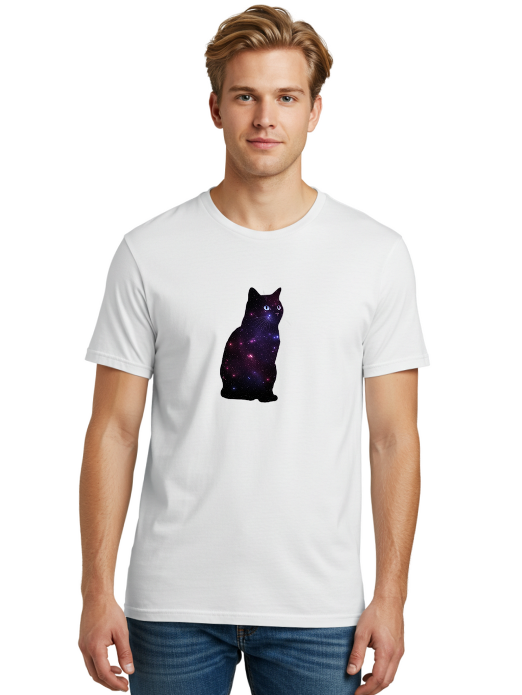 Galactic-Cat Men'S Graphic Tee, 100% Cotton, Comfortable Casual Summer Wear, Machine Washable, Vintage Camera, Old Camera, Antique Camera, Black Camera, Classic Photography, Photography Equipment, Nostalgic Device, Film Camera, Camera Art Bao447
