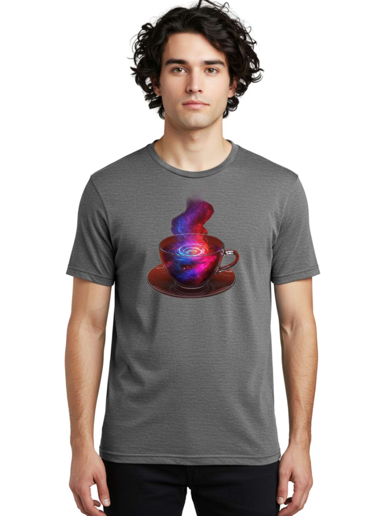 Galaxy-Tea-Cup Men'S Graphic Tee, 100% Cotton, Comfortable Casual Summer Wear, Machine Washable, Vintage Camera, Old Camera, Antique Camera, Black Camera, Classic Photography, Photography Equipment, Nostalgic Device, Film Camera, Camera Art Bao449