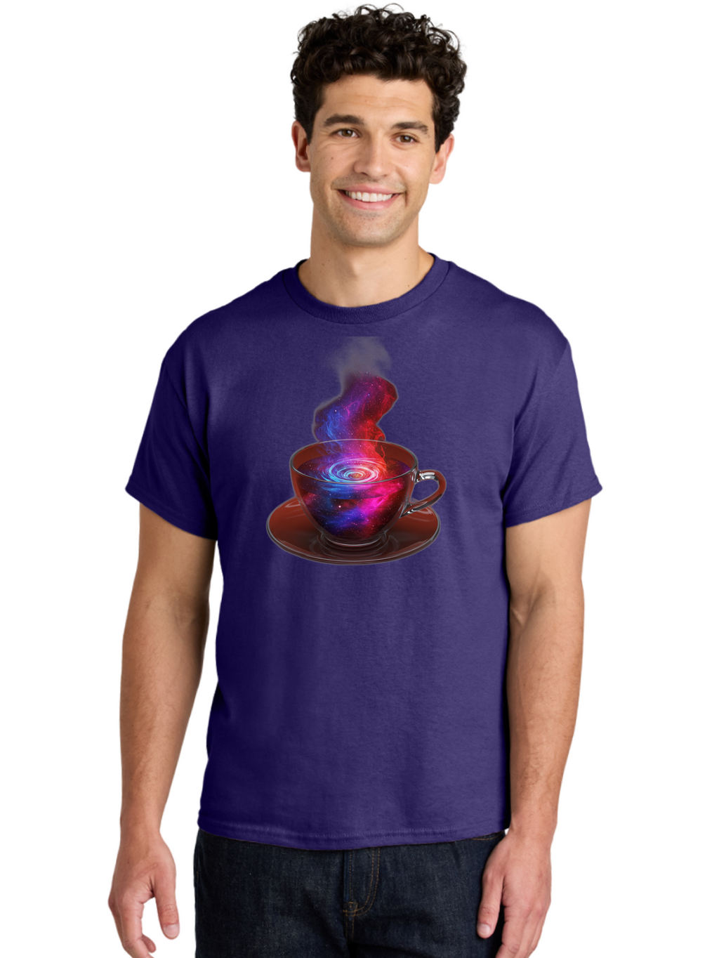 Galaxy-Tea-Cup Men'S Graphic Tee, 100% Cotton, Comfortable Casual Summer Wear, Machine Washable, Vintage Camera, Old Camera, Antique Camera, Black Camera, Classic Photography, Photography Equipment, Nostalgic Device, Film Camera, Camera Art Bao449