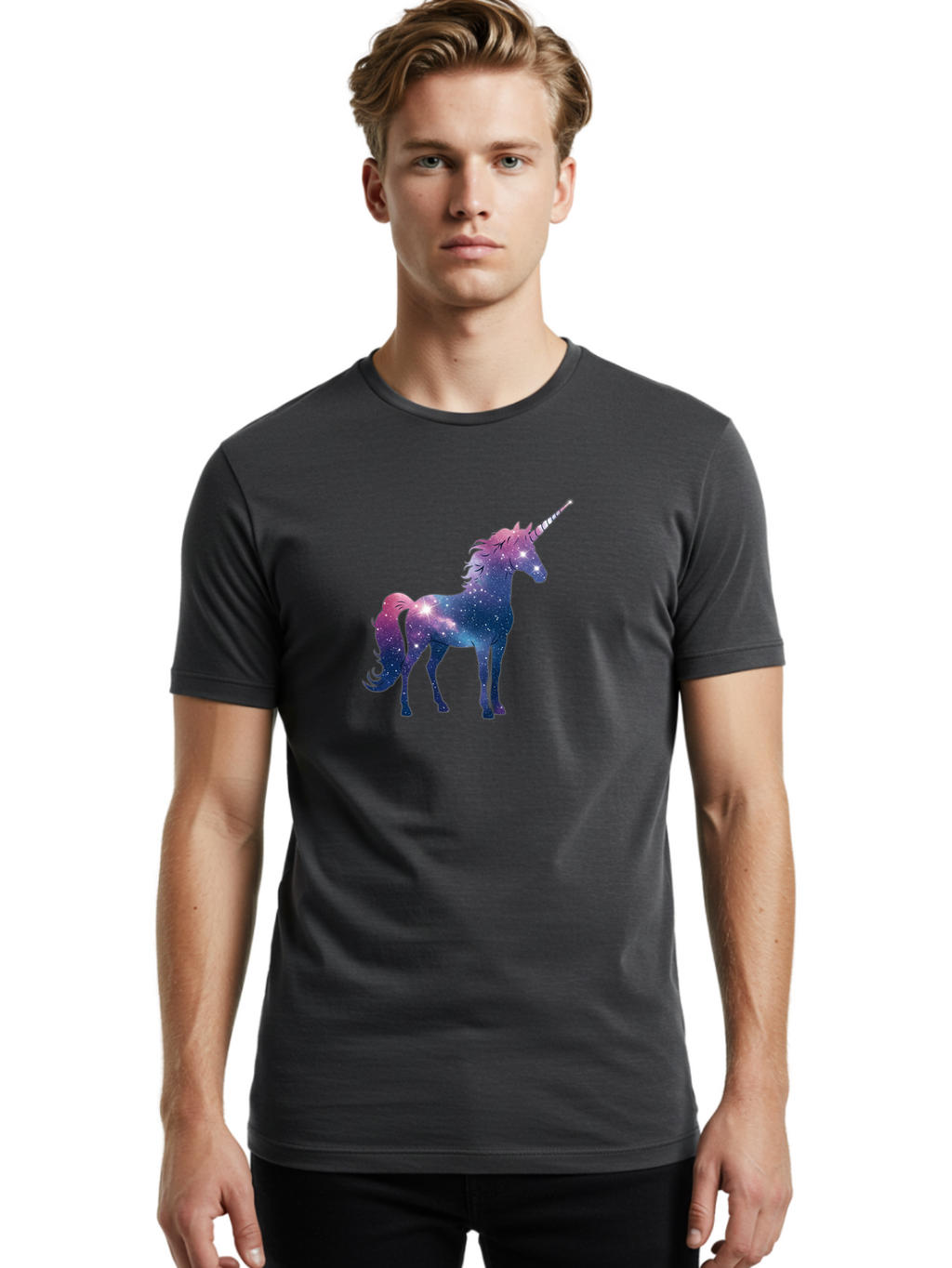 Galaxy-Unicorn Men'S Graphic Tee, 100% Cotton, Comfortable Casual Summer Wear, Machine Washable, Vintage Camera, Old Camera, Antique Camera, Black Camera, Classic Photography, Photography Equipment, Nostalgic Device, Film Camera, Camera Art Bao450