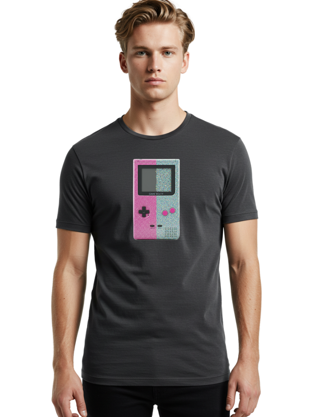 Game-Bolt-A Men'S Graphic Tee, 100% Cotton, Comfortable Casual Summer Wear, Machine Washable, Vintage Camera, Old Camera, Antique Camera, Black Camera, Classic Photography, Photography Equipment, Nostalgic Device, Film Camera, Camera Art Bao452