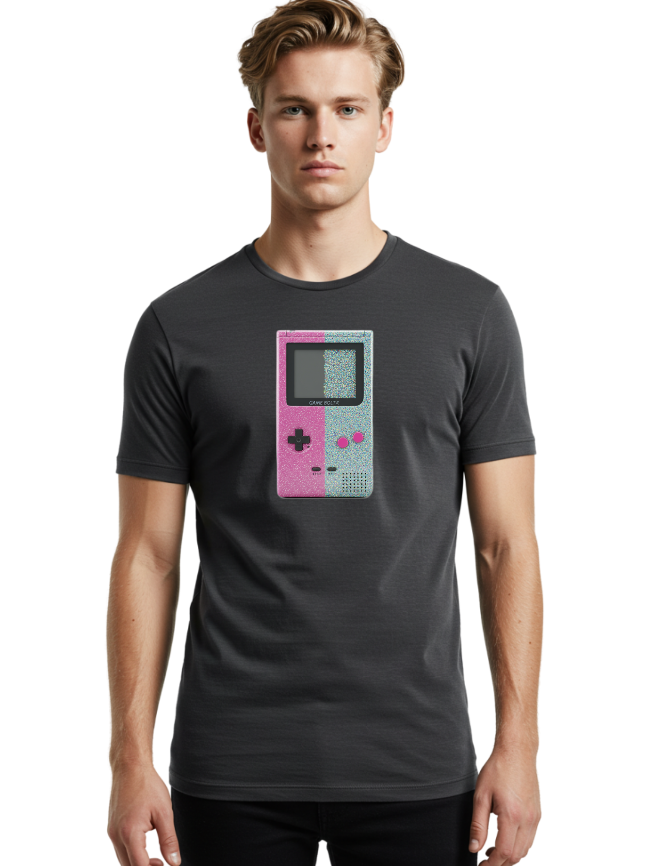 Game-Bolt-A Men'S Graphic Tee, 100% Cotton, Comfortable Casual Summer Wear, Machine Washable, Vintage Camera, Old Camera, Antique Camera, Black Camera, Classic Photography, Photography Equipment, Nostalgic Device, Film Camera, Camera Art Bao452