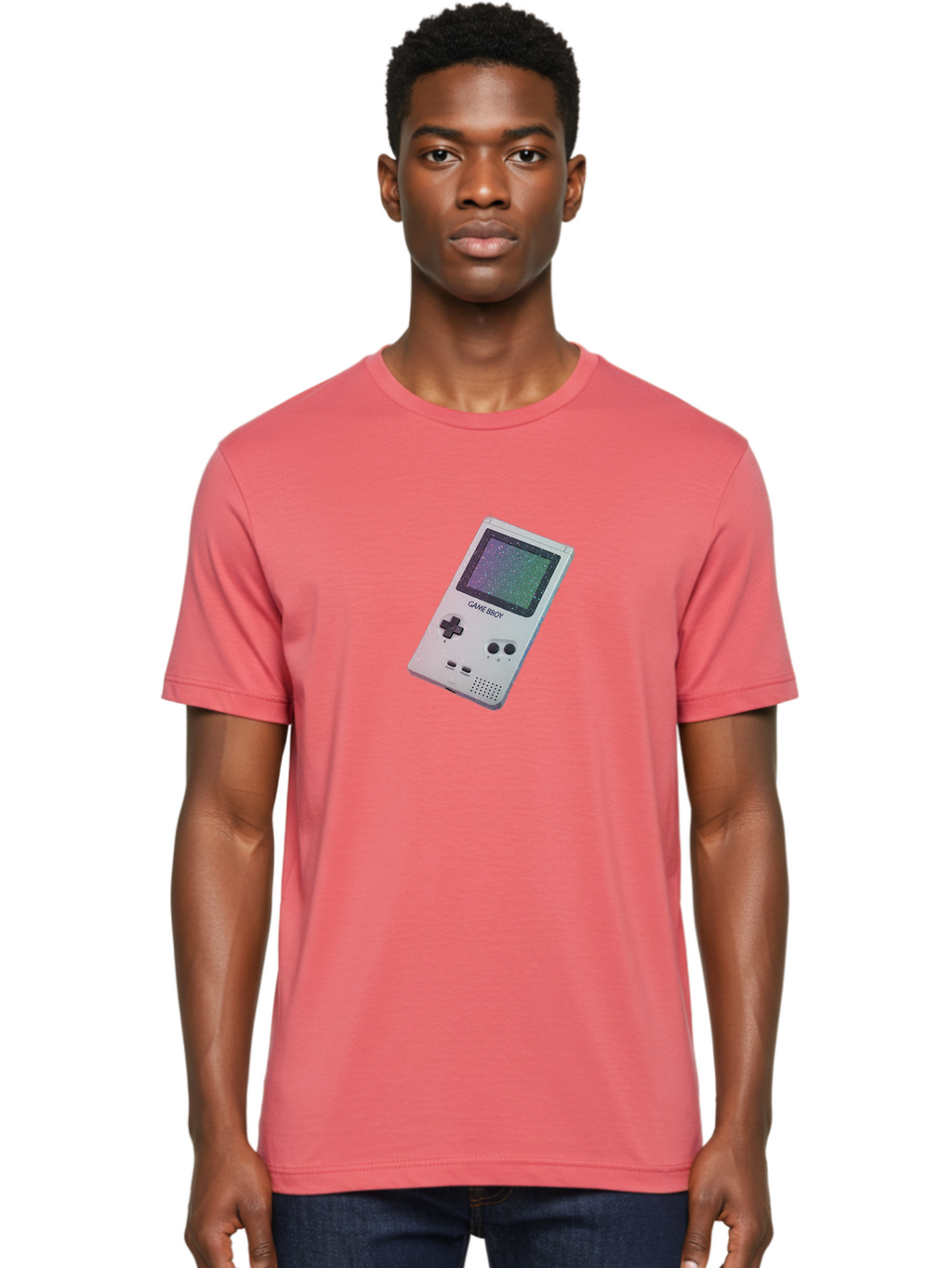 Game-Boy-1 Men'S Graphic Tee, 100% Cotton, Comfortable Casual Summer Wear, Machine Washable, Vintage Camera, Old Camera, Antique Camera, Black Camera, Classic Photography, Photography Equipment, Nostalgic Device, Film Camera, Camera Art Bao453