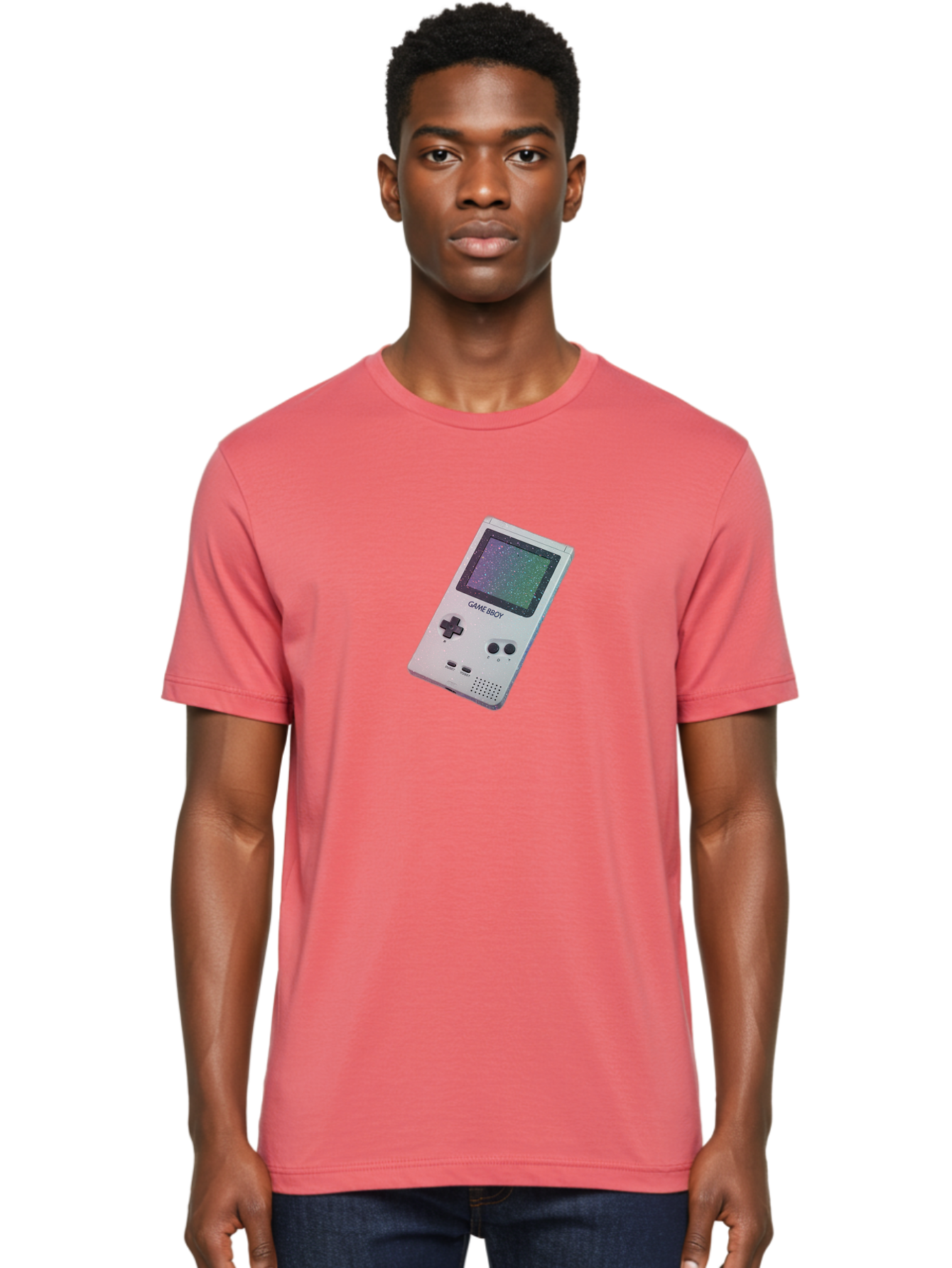 Game-Boy-1 Men'S Graphic Tee, 100% Cotton, Comfortable Casual Summer Wear, Machine Washable, Vintage Camera, Old Camera, Antique Camera, Black Camera, Classic Photography, Photography Equipment, Nostalgic Device, Film Camera, Camera Art Bao453