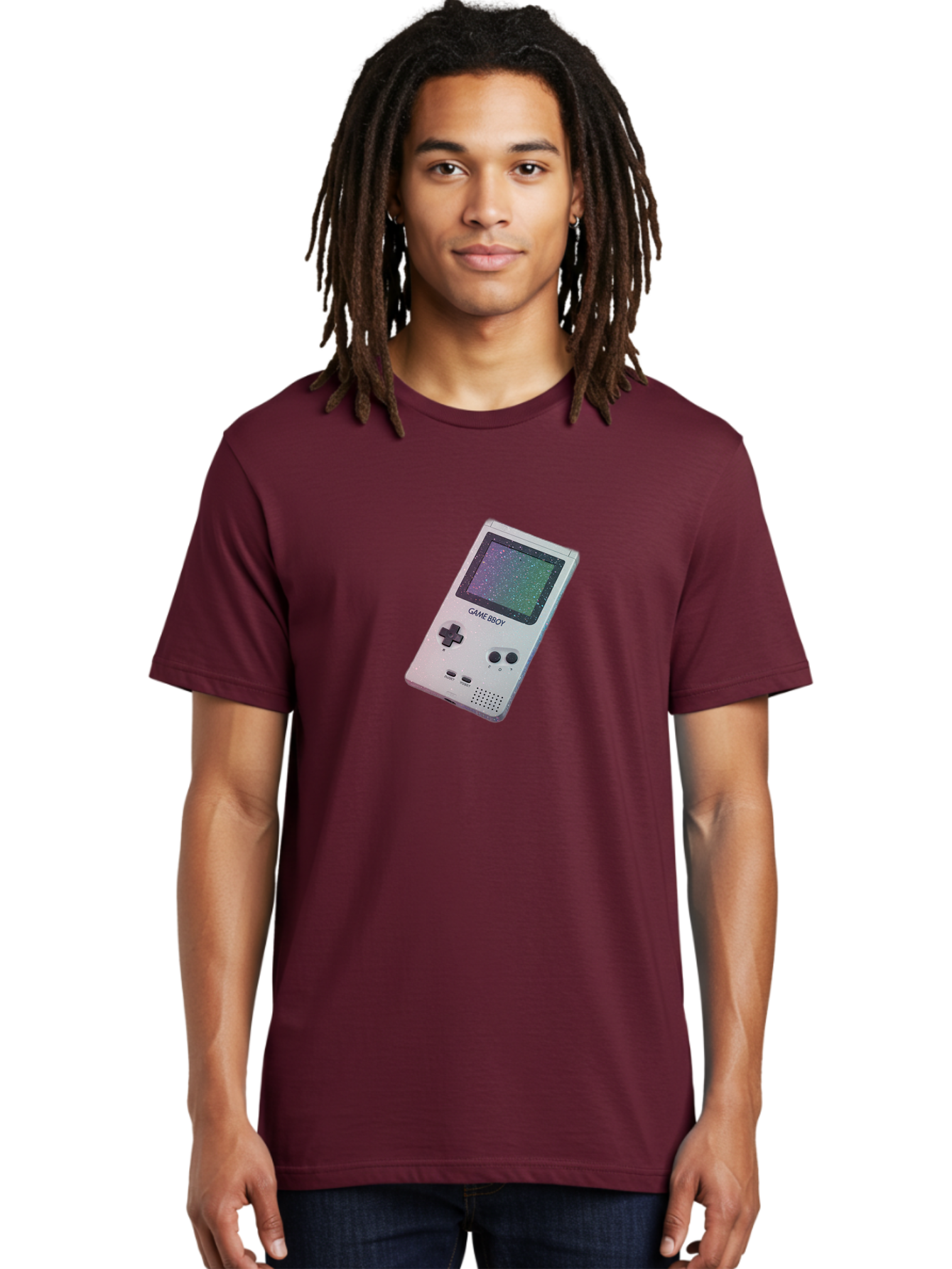 Game-Boy-1 Men'S Graphic Tee, 100% Cotton, Comfortable Casual Summer Wear, Machine Washable, Vintage Camera, Old Camera, Antique Camera, Black Camera, Classic Photography, Photography Equipment, Nostalgic Device, Film Camera, Camera Art Bao453